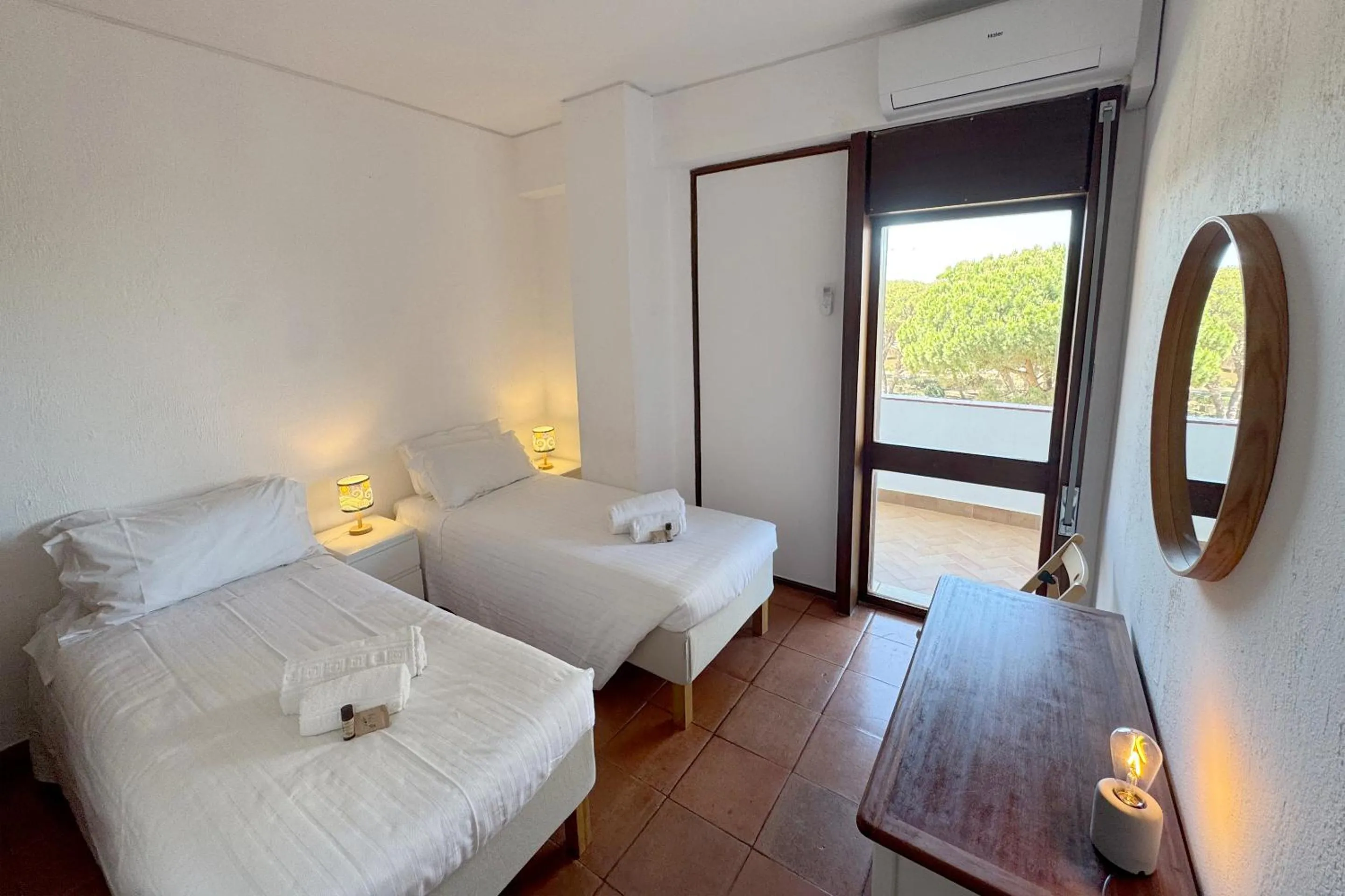 Bed in Apartment on the beach by amcf