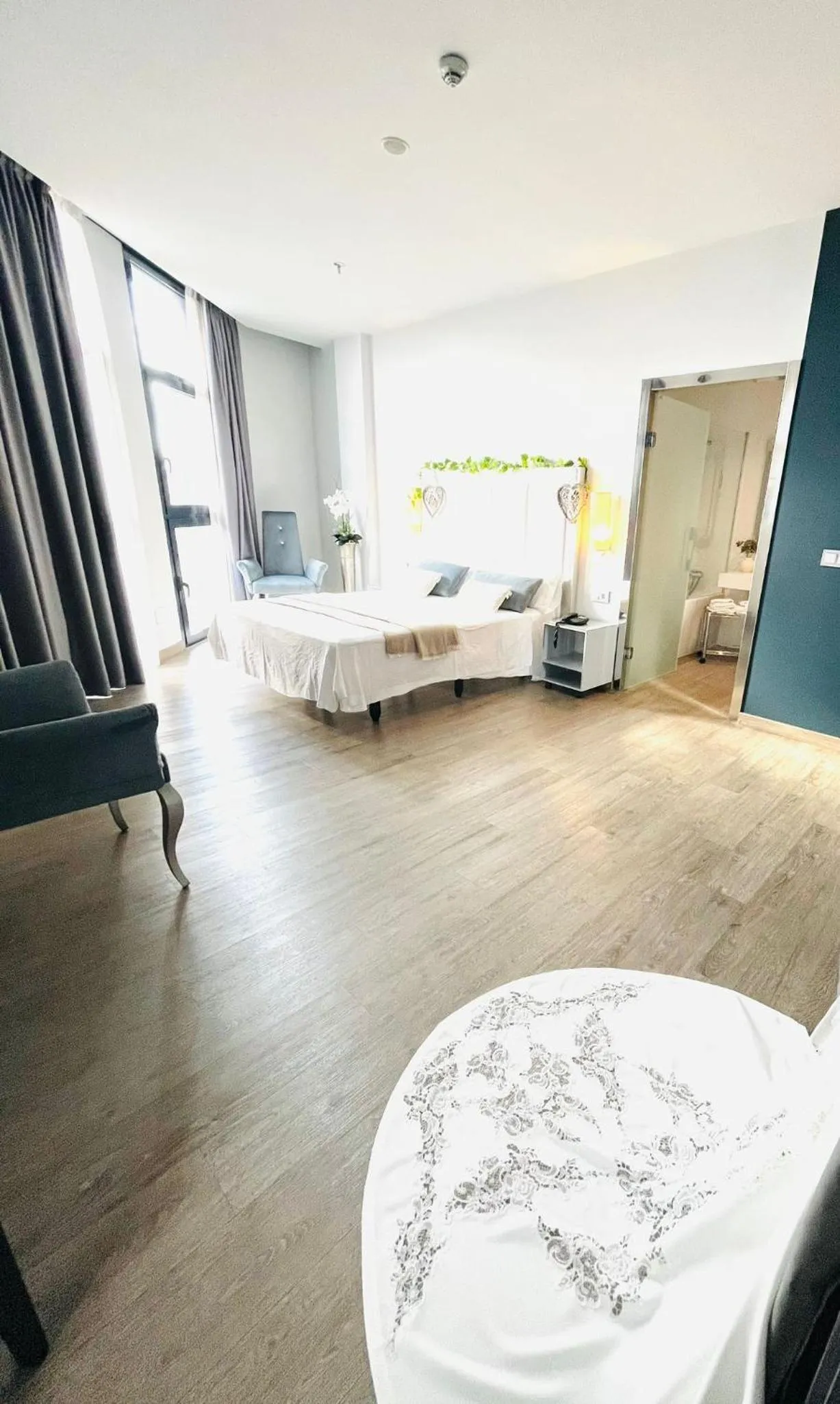 Decorative detail, Bed in Hotel Santa Eulalia