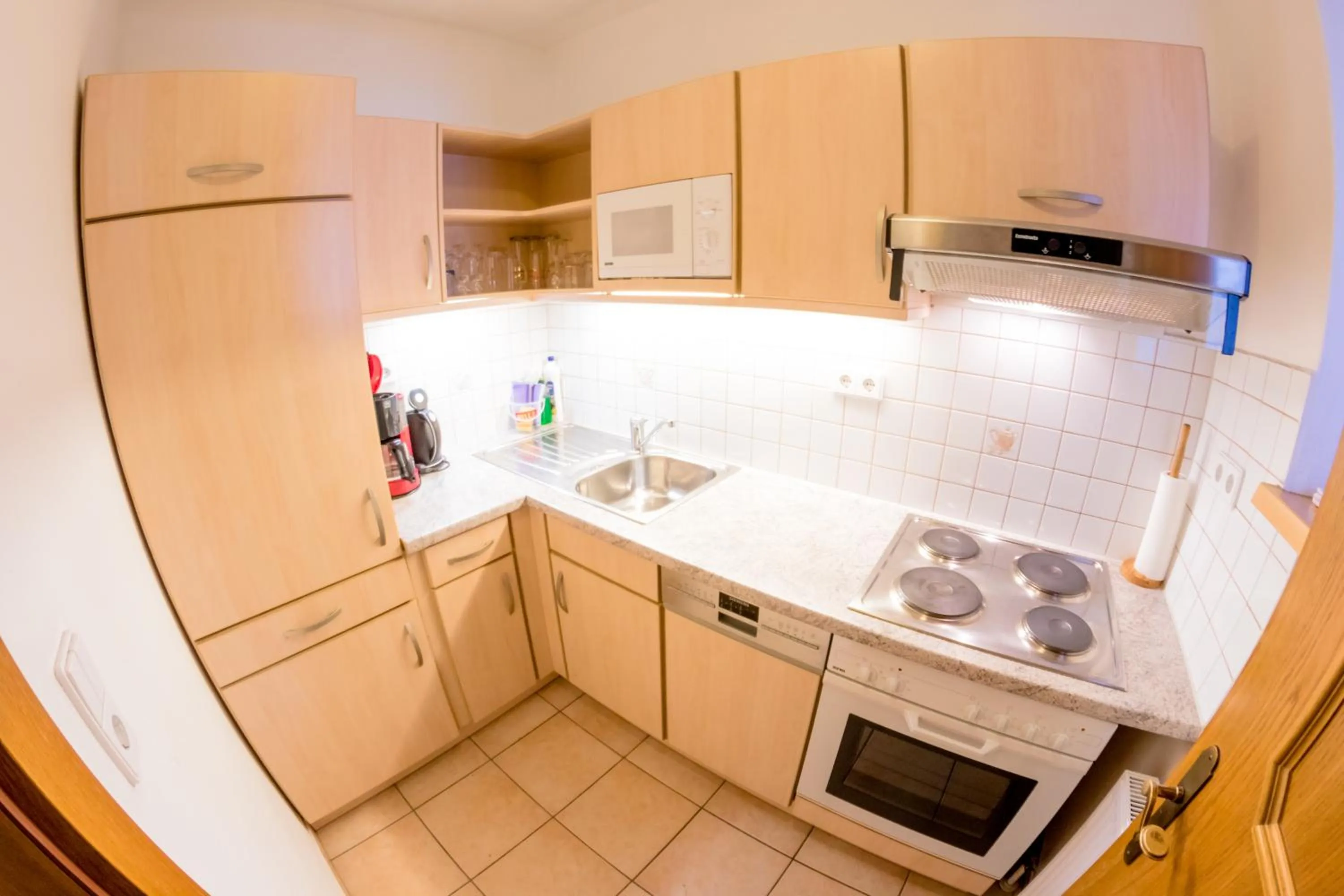 Kitchen or kitchenette in Landhaus Alpenrose