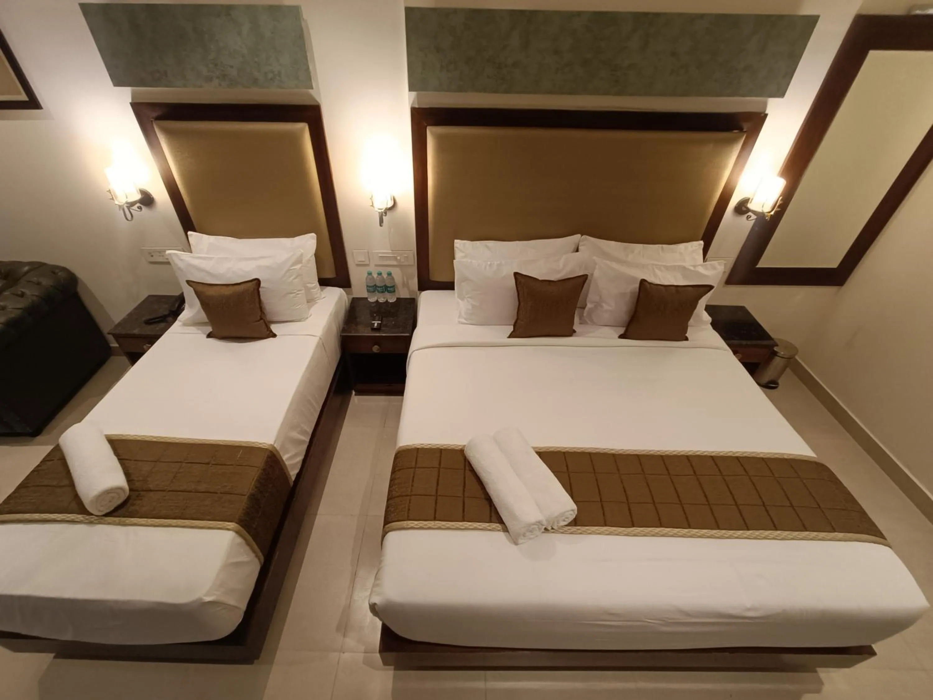 Bed in Hotel Comorin Grand