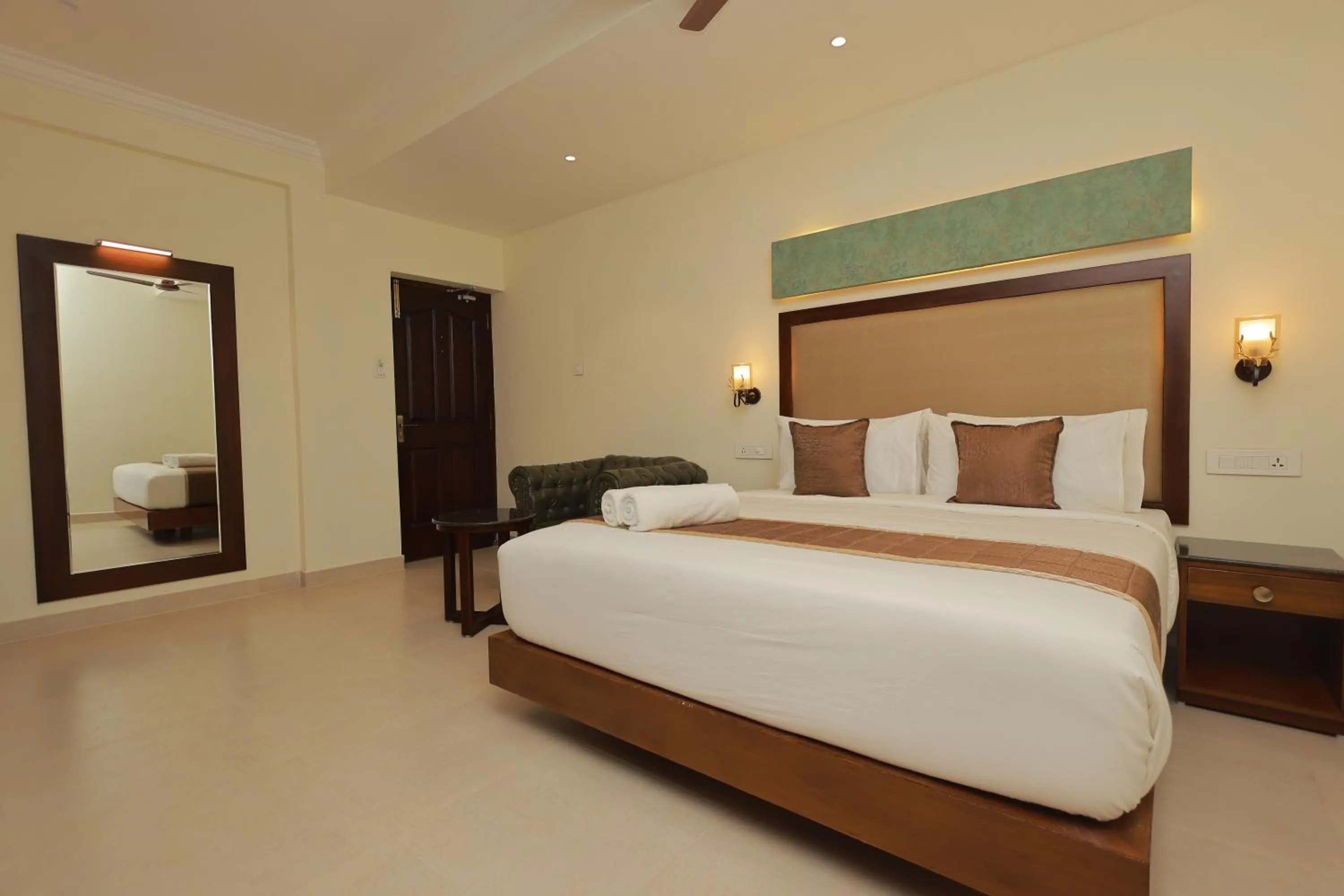 Bed in Hotel Comorin Grand