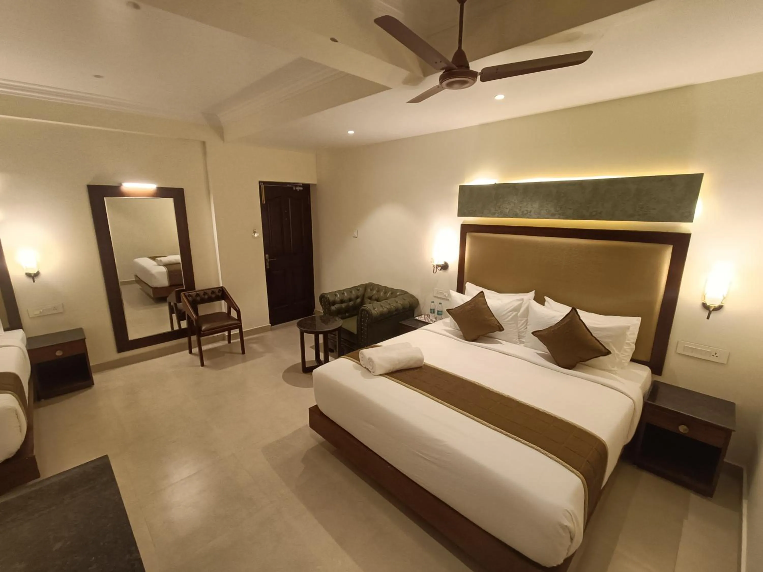 Bed in Hotel Comorin Grand