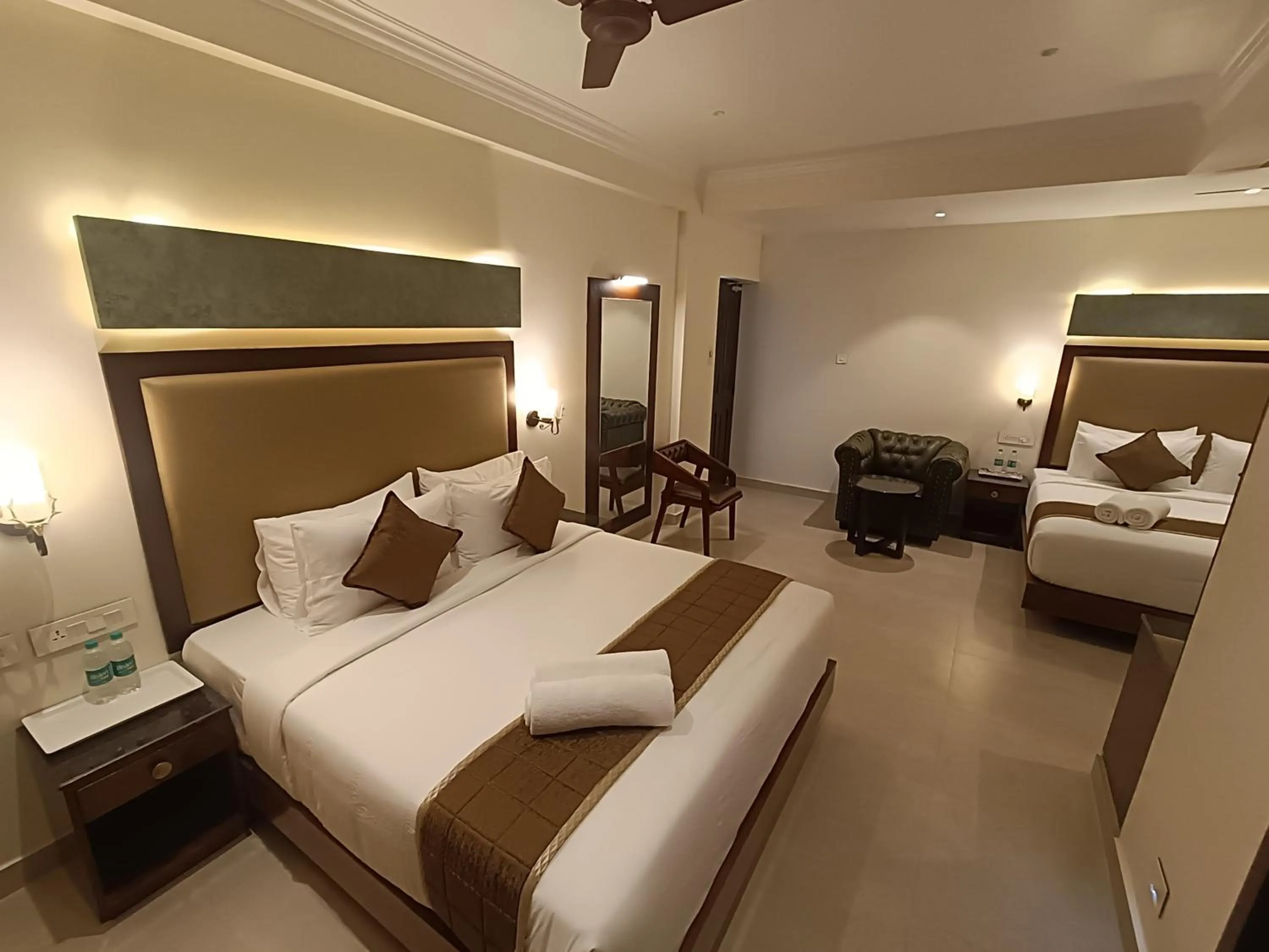 Bed in Hotel Comorin Grand