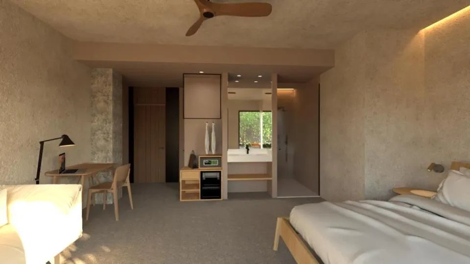 Bed in Hotel Arimune