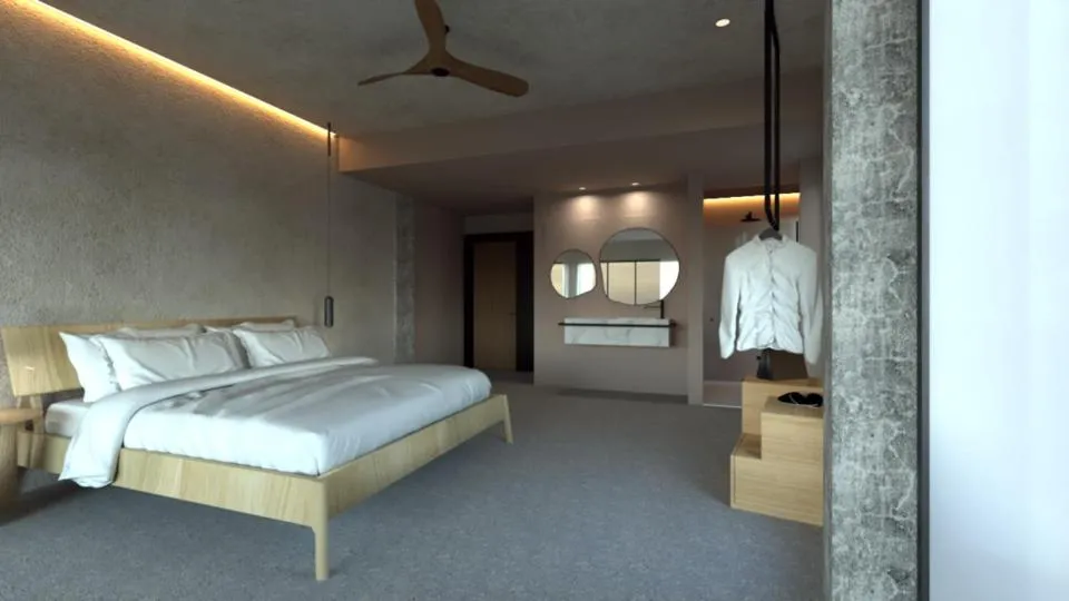 Bed in Hotel Arimune