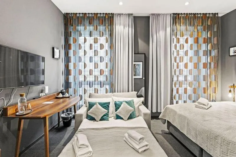 Bed in Hotel George Vienna