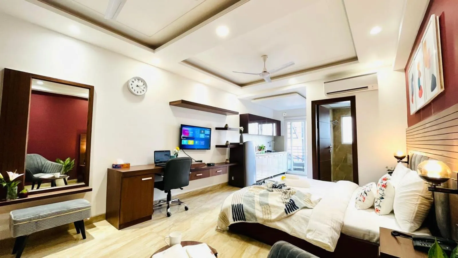 Bedroom, Bed in ZEN Studios - DLF CyberCity Gurgaon