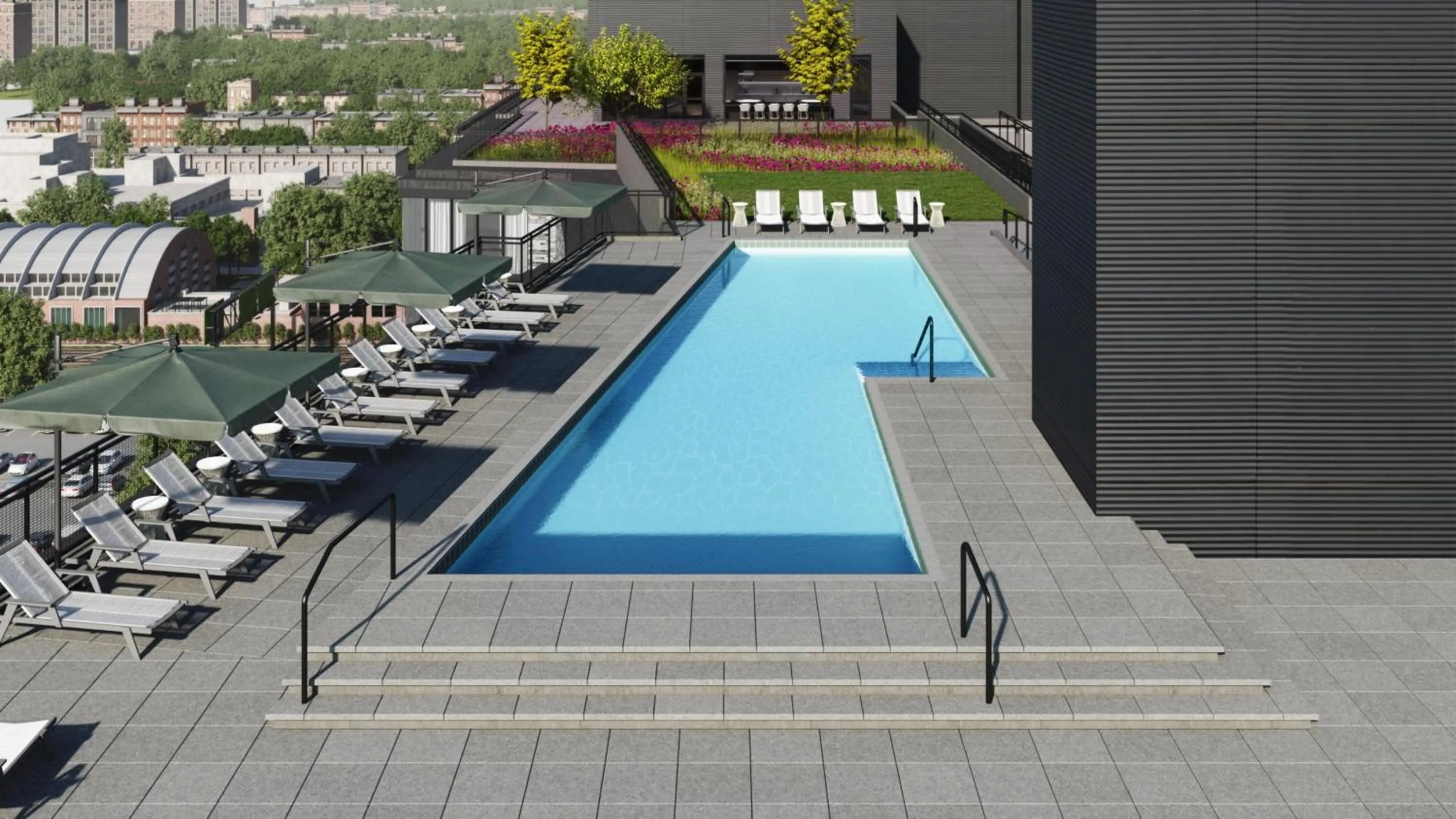 Swimming pool in Global Luxury Suites at Capitol Hill