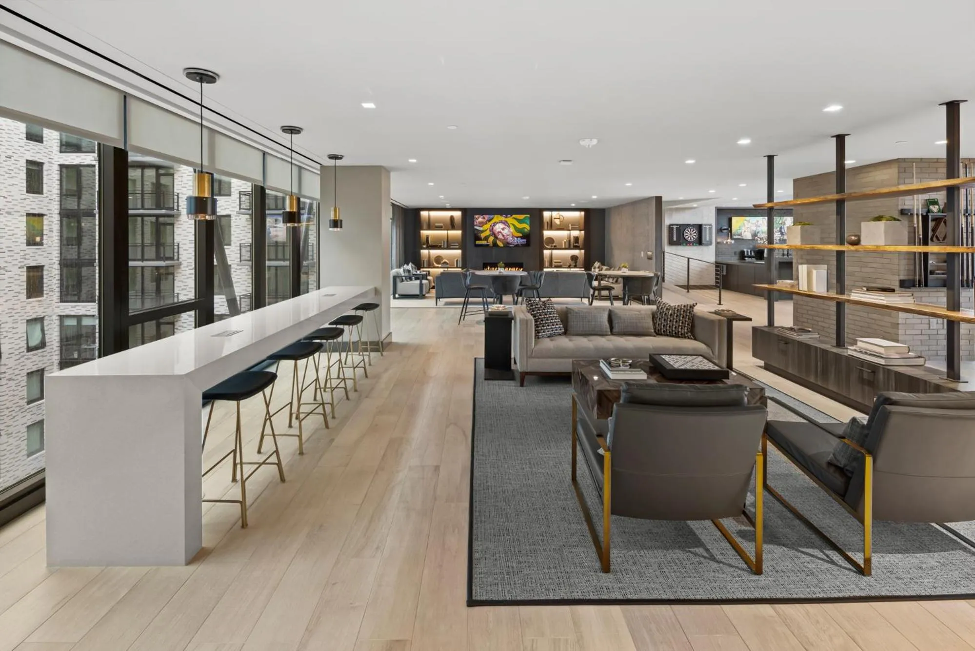 Communal lounge/ TV room in Global Luxury Suites at Capitol Hill