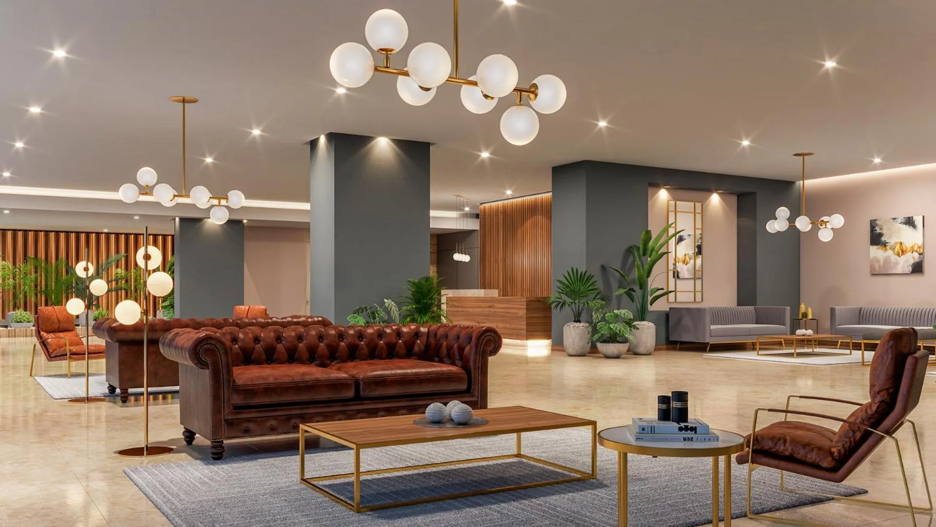 Lobby or reception in Moderno y cómodo apartamento en Puerta del Sol