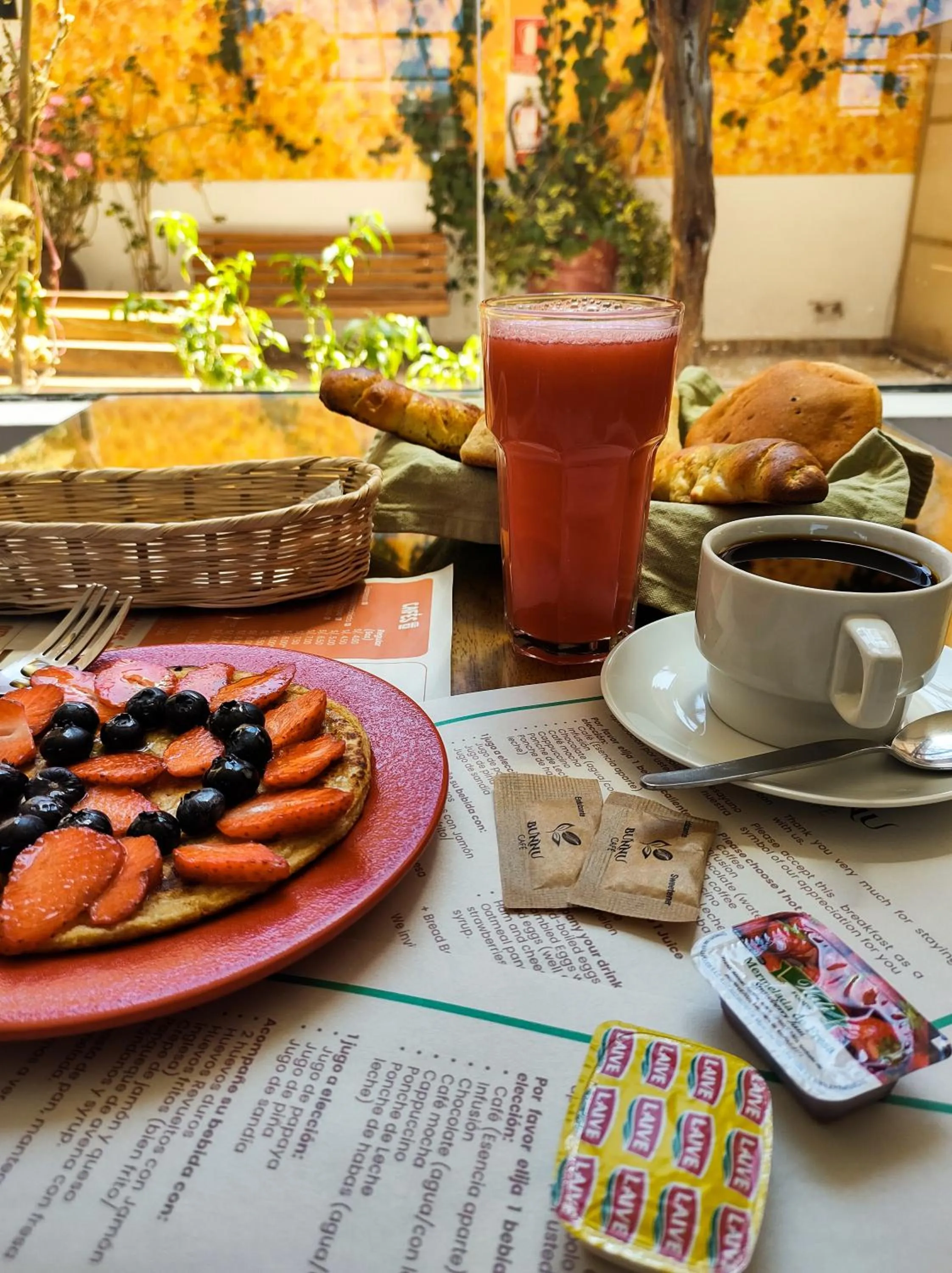 Continental breakfast in Eco Bunnu Inn