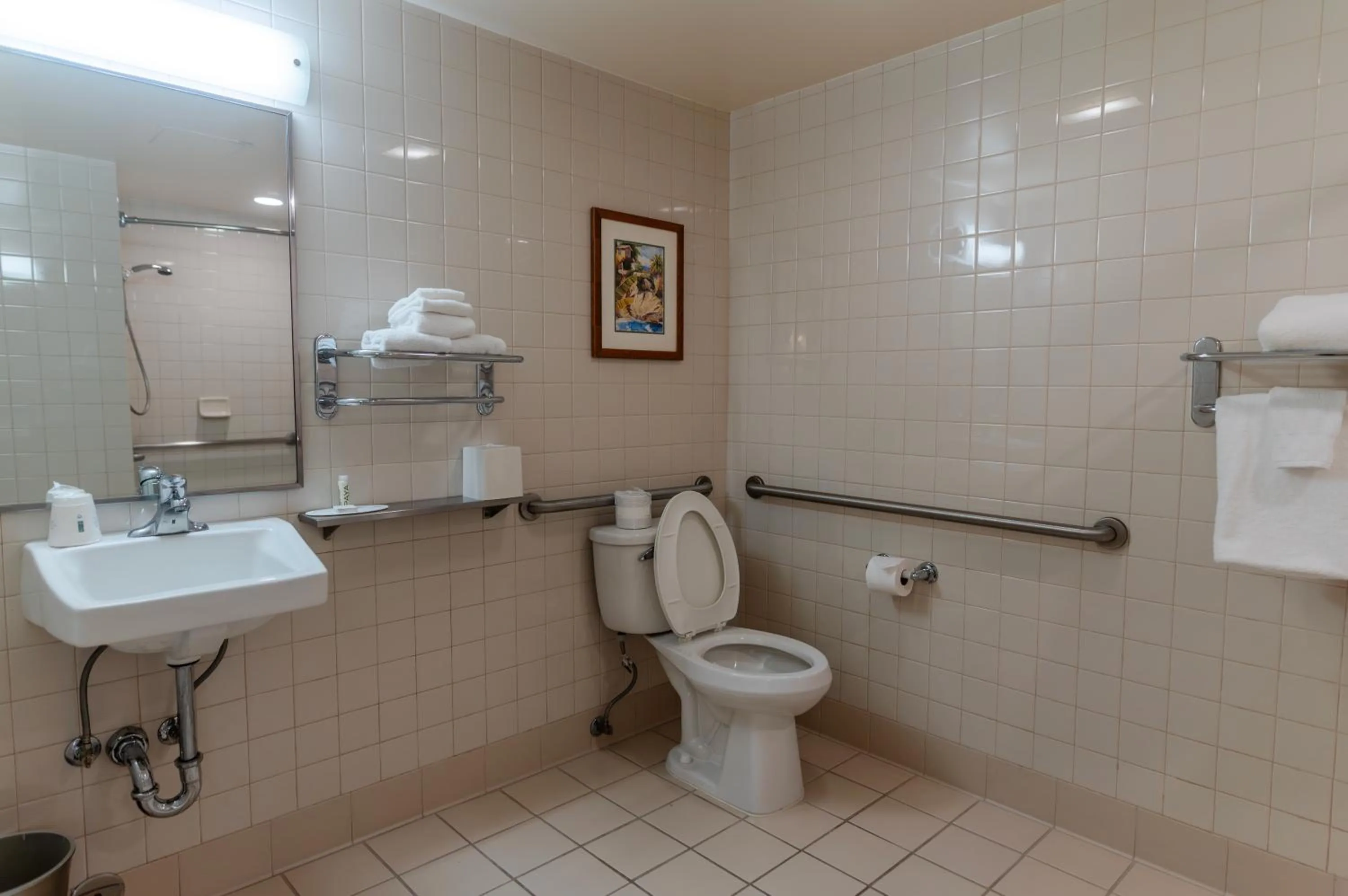 Toilet in Howard Johnson by Wyndham Anaheim Hotel & Water Playground