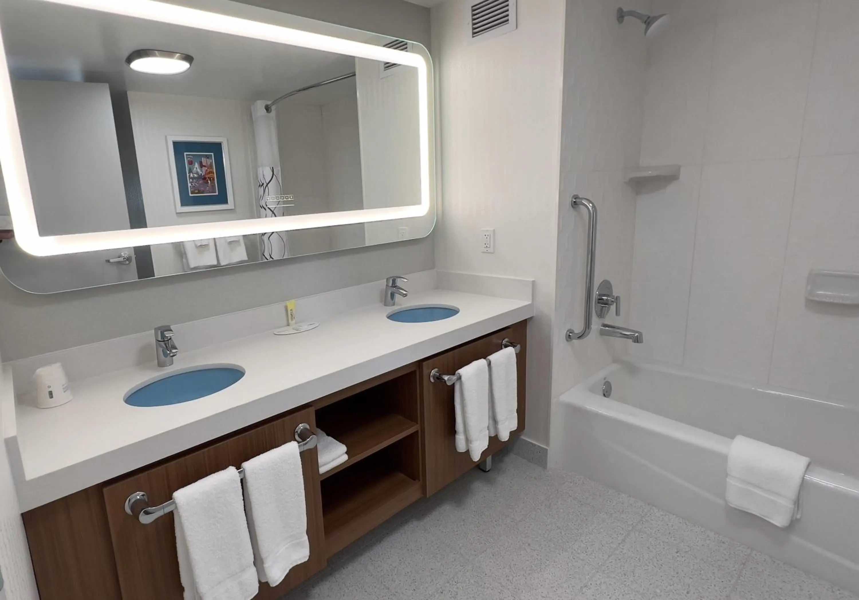 Bathroom in Howard Johnson by Wyndham Anaheim Hotel & Water Playground