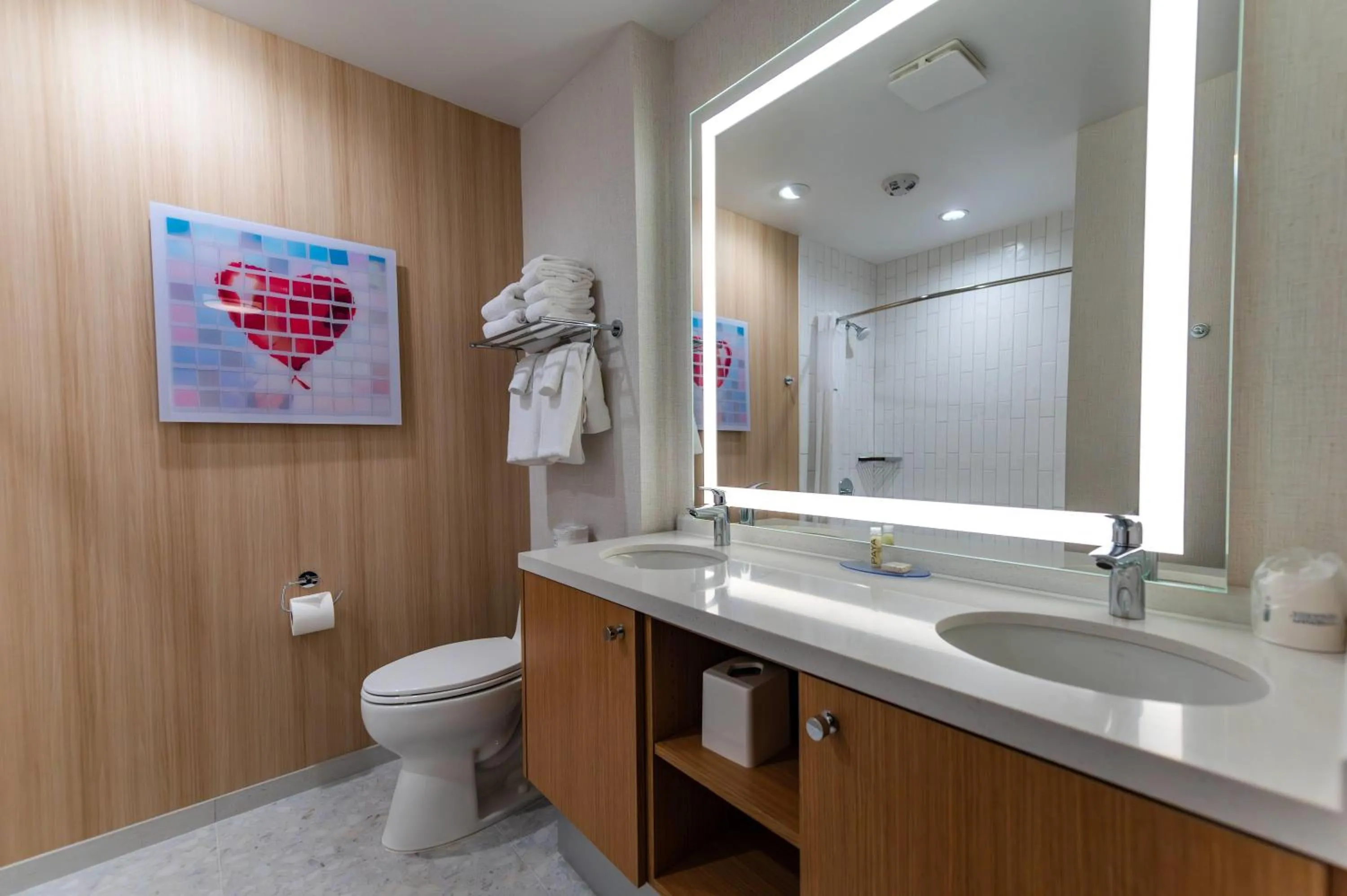 Bathroom in Howard Johnson by Wyndham Anaheim Hotel and Water Playground