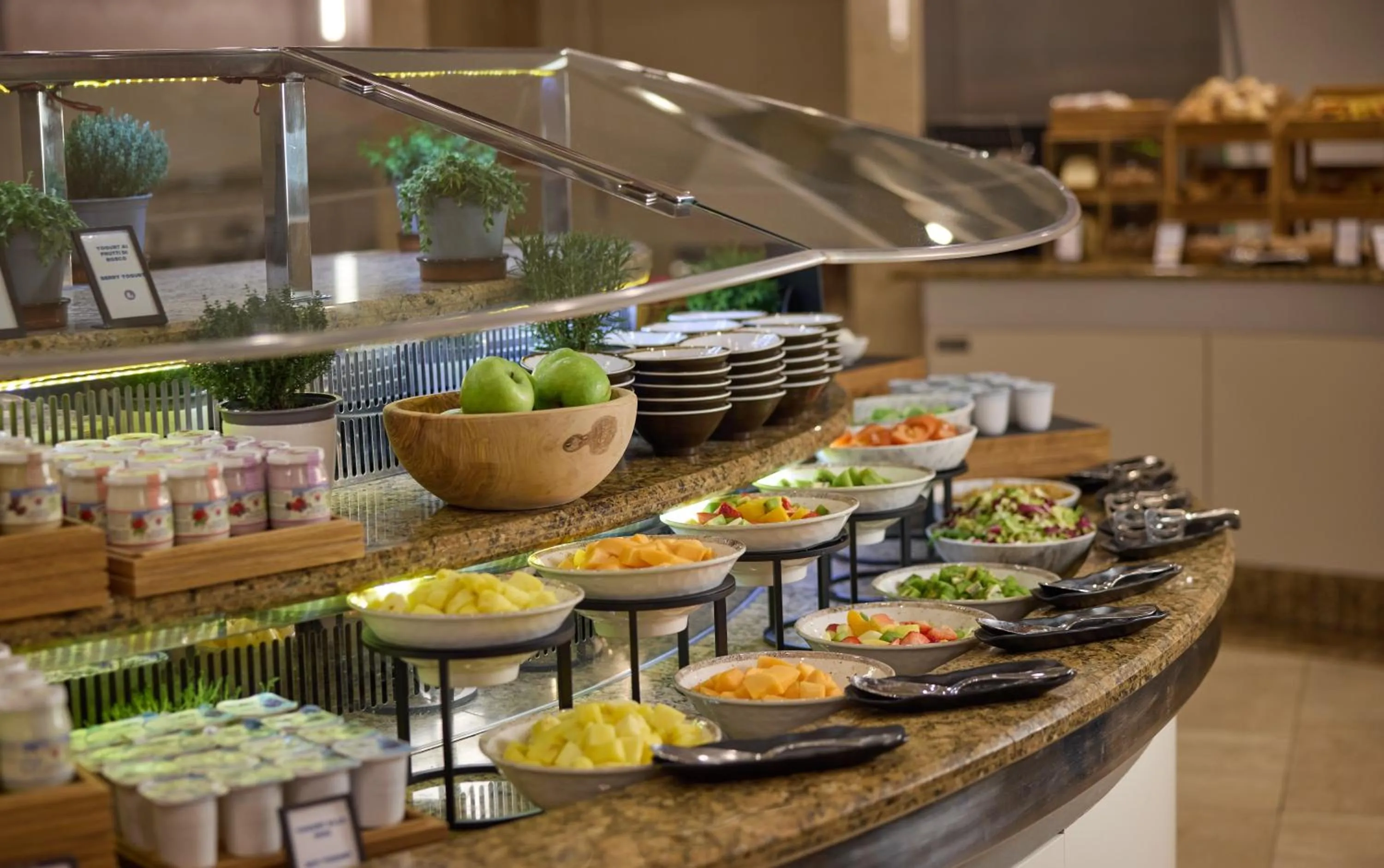 Buffet breakfast in Hilton Milan