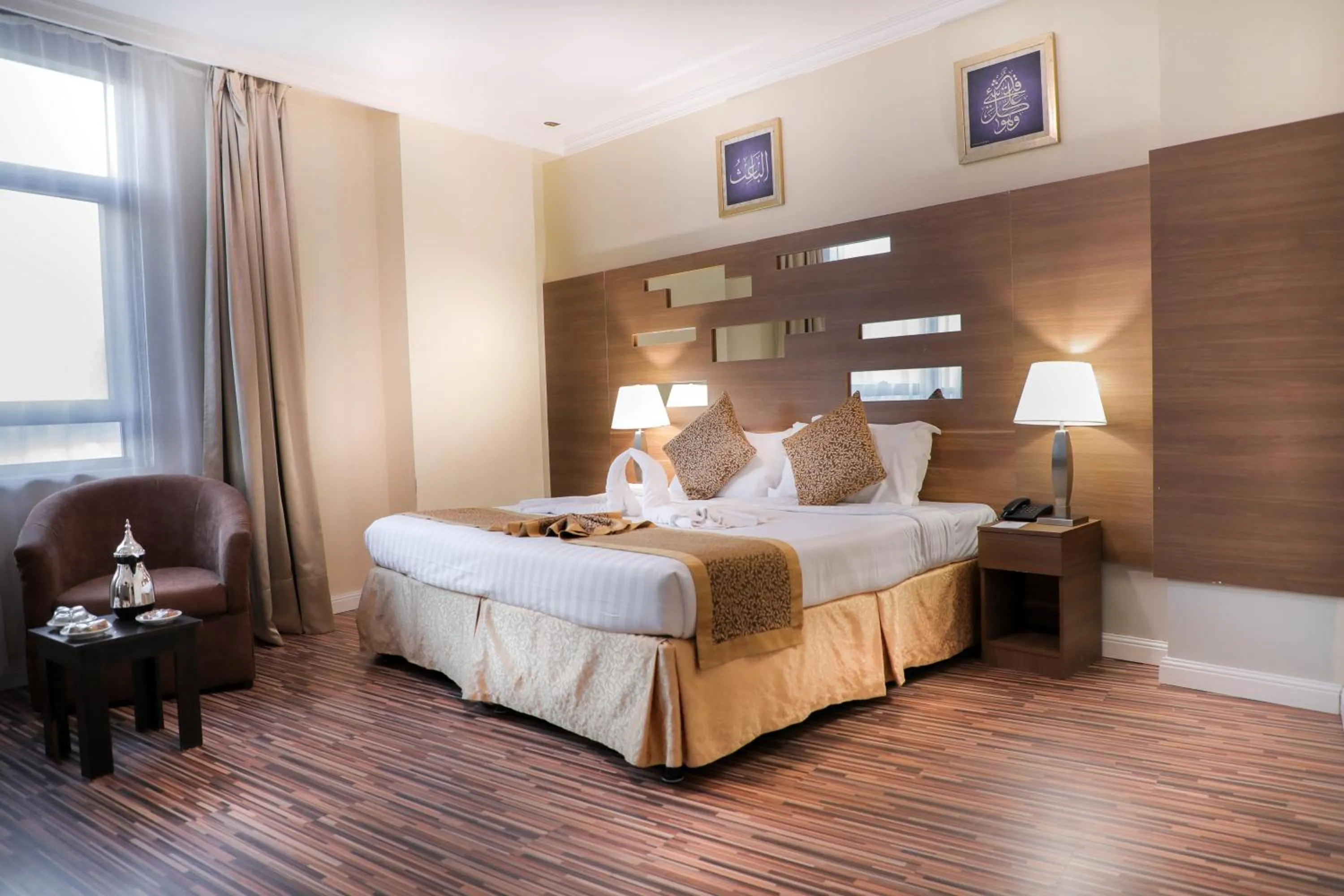 Bed in Deyar Al Eiman Hotel