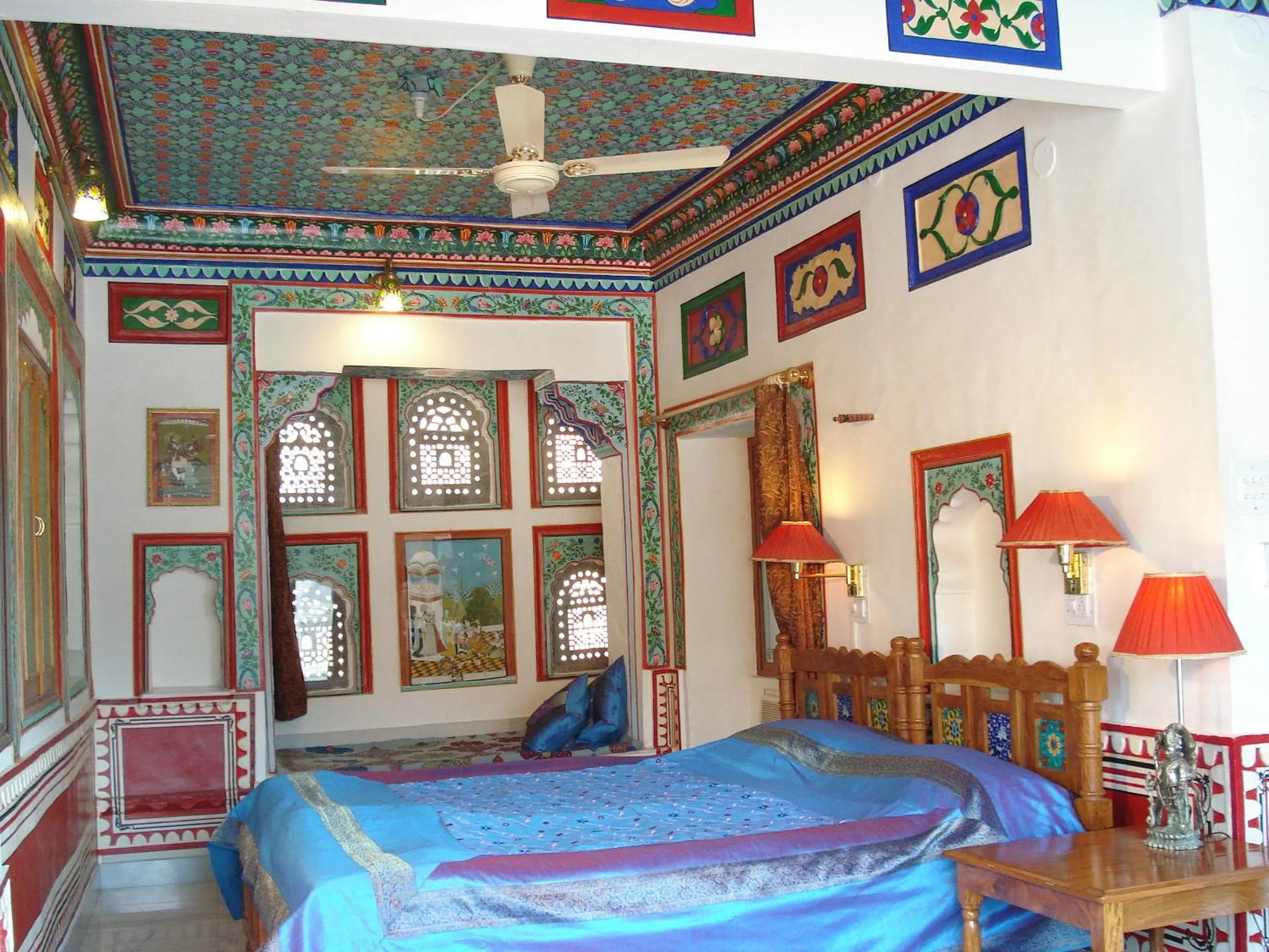Photo of the whole room, Bed in Haveli Braj Bhushanjee Heritage Hotel and Museum