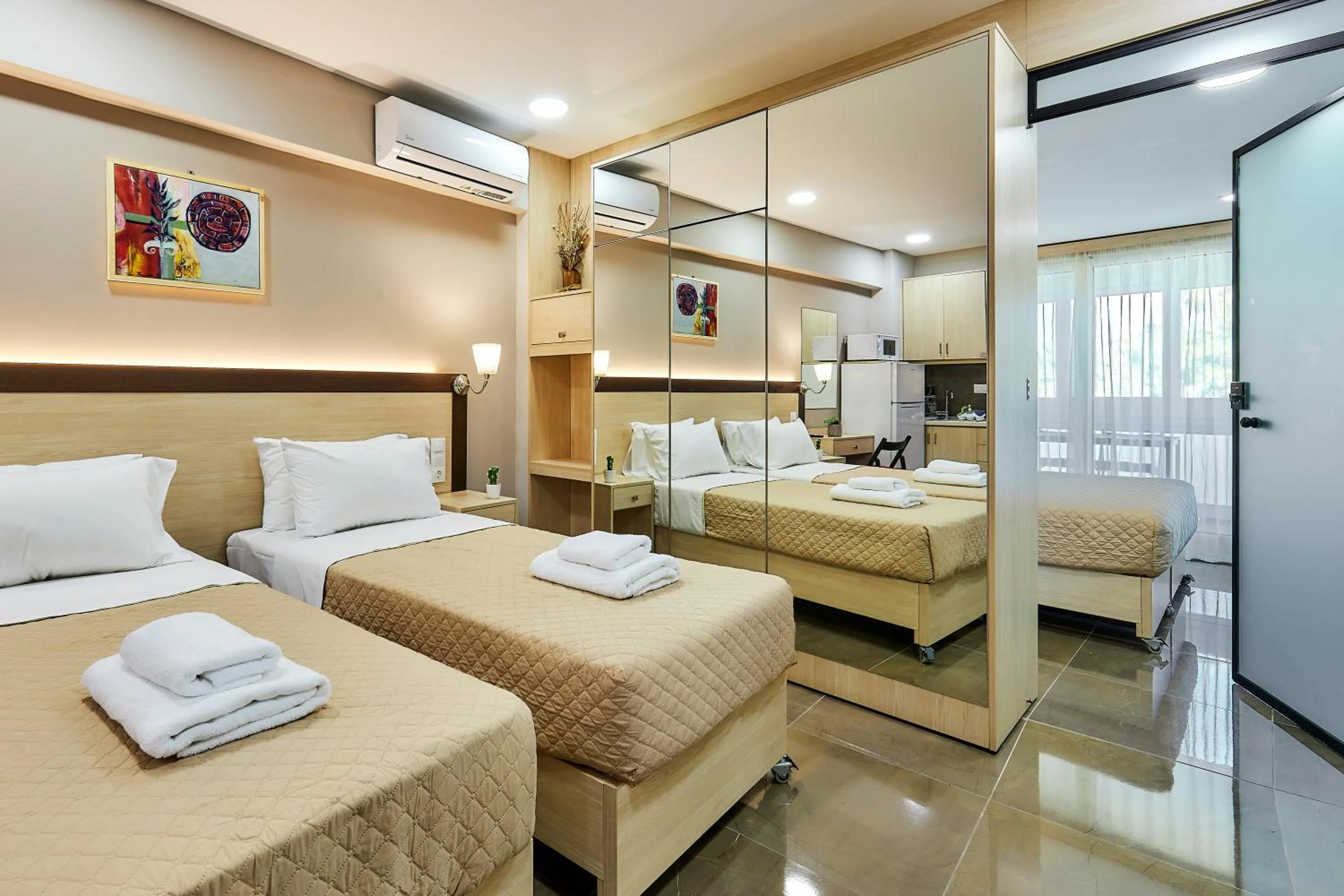 Bed in Dorian Boutique Hotel-Apartments