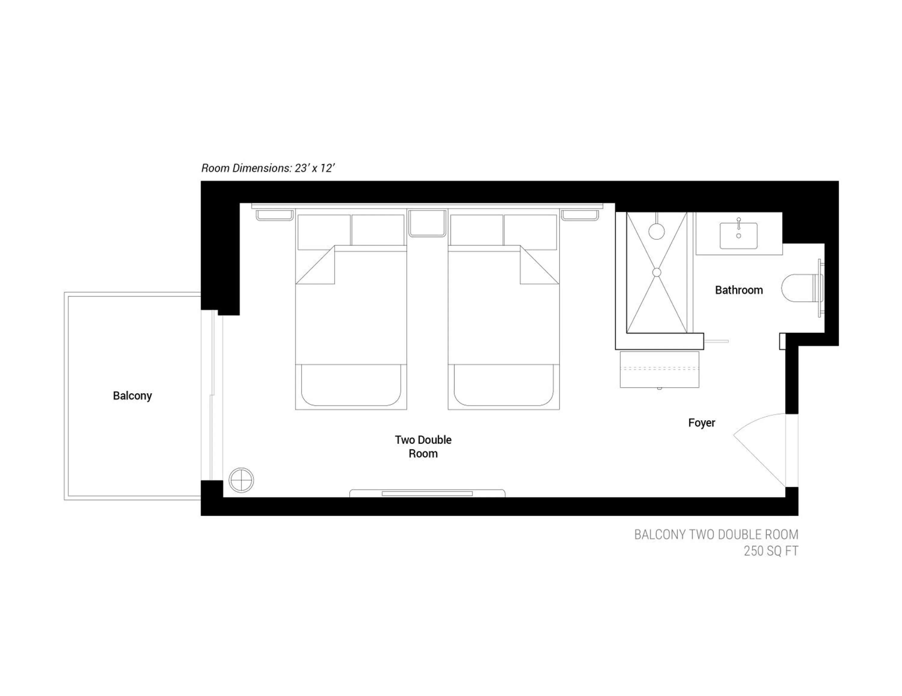 Floor plan in Arlo Wynwood Miami