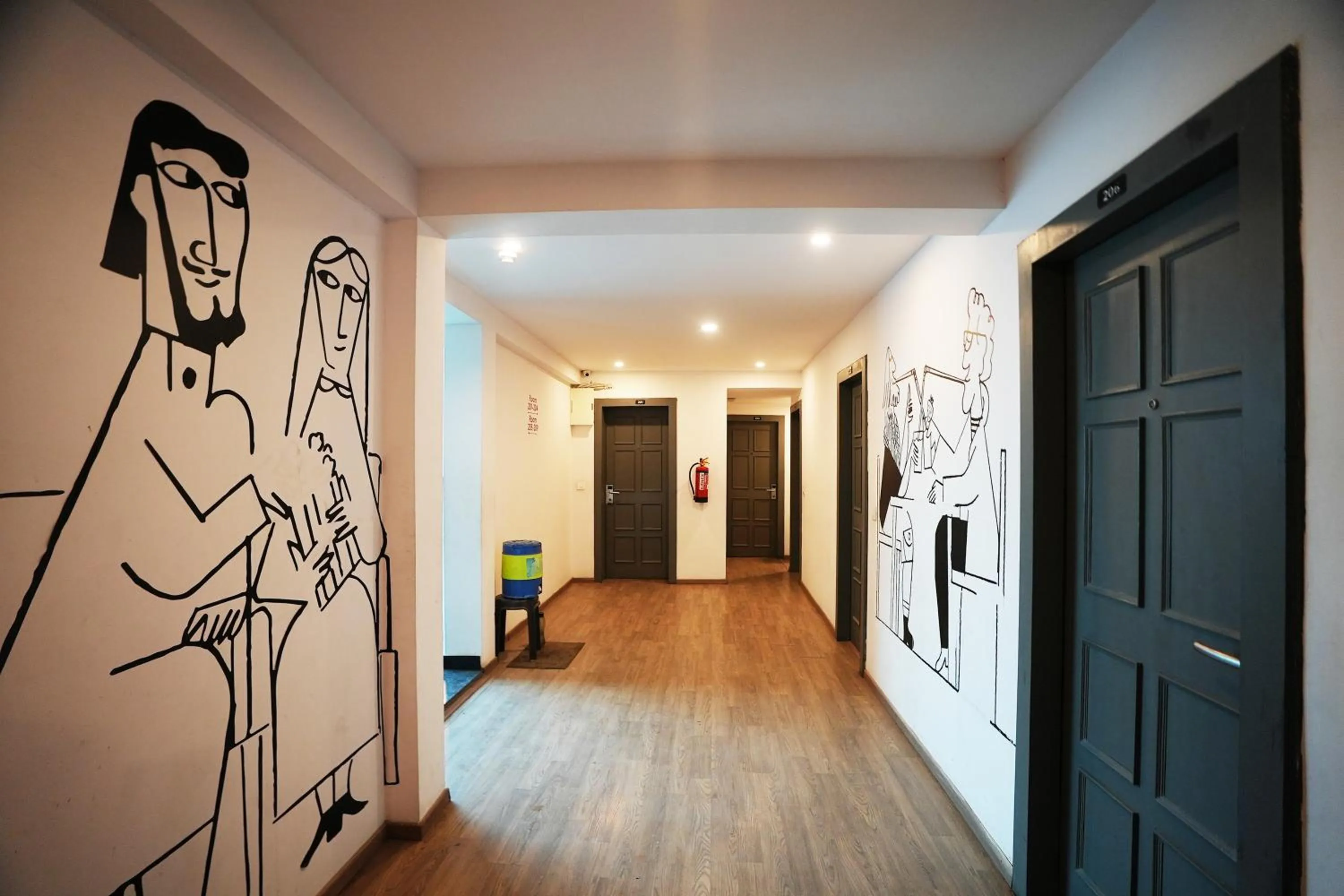 Decorative detail in Hotel Townhouse at Udaipur City Railway Station