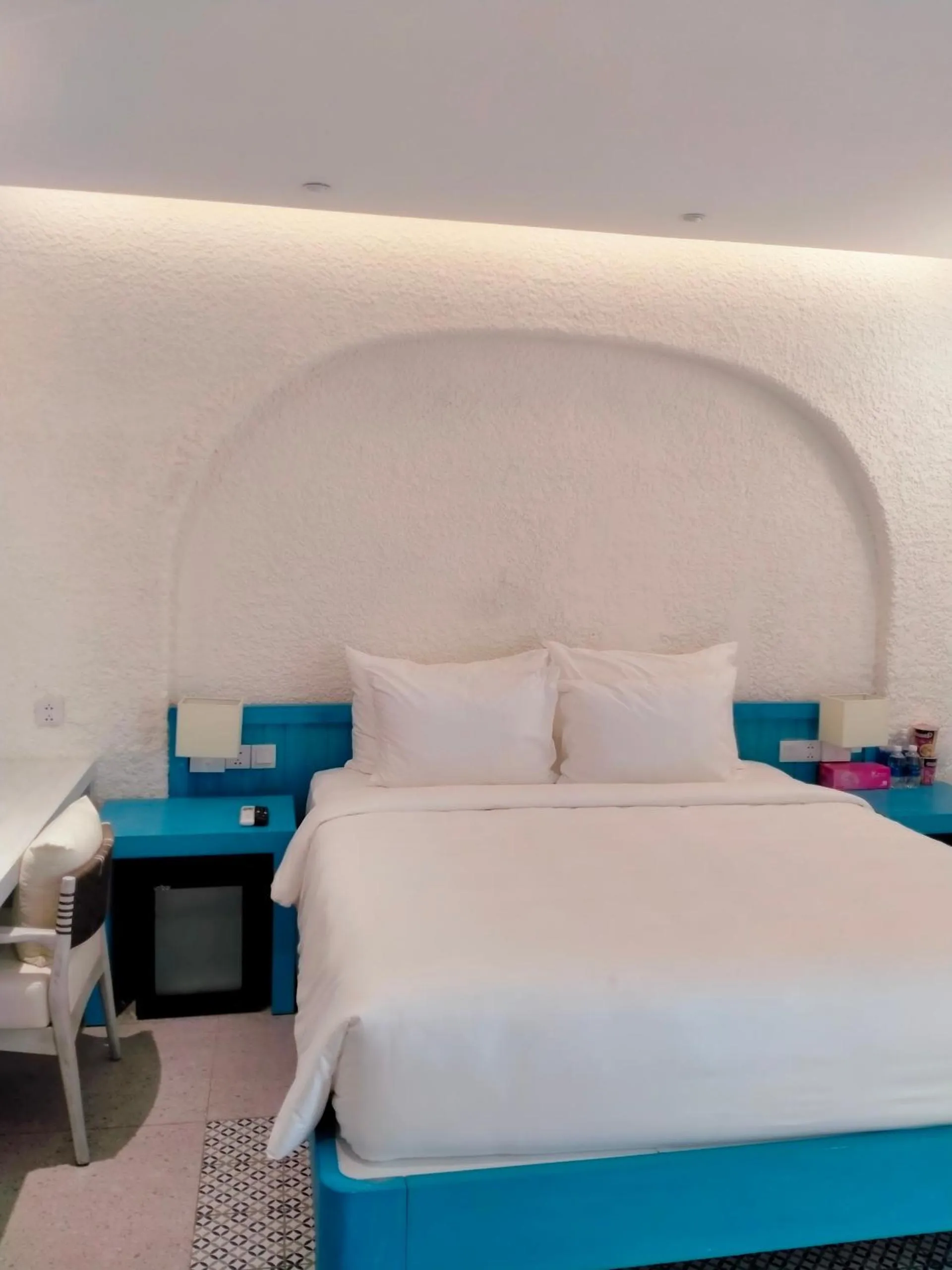 Photo of the whole room, Bed in SUNTORINI BOUTIQUE HOTEL