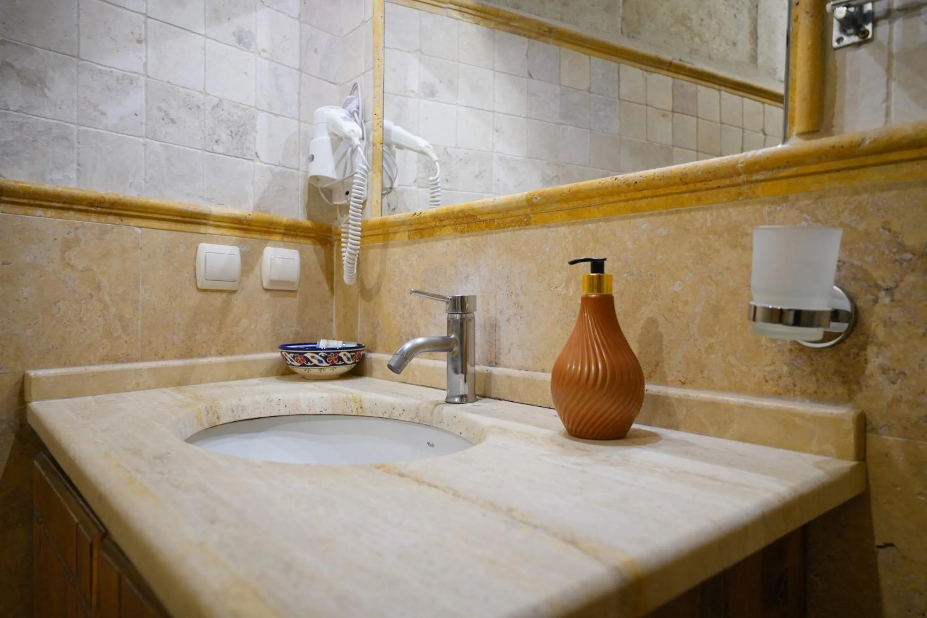 Decorative detail in Harman Cave Hotel