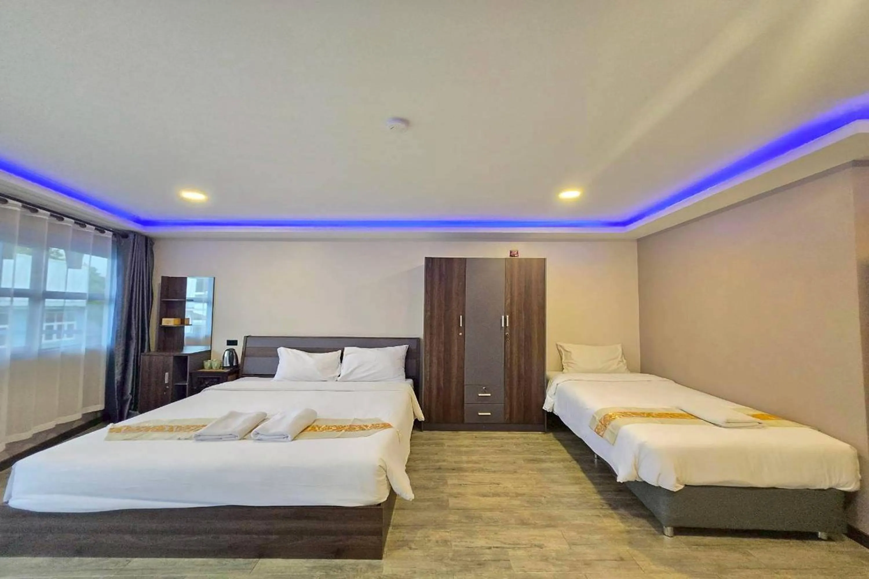 Bed in Central Guesthouse Chiang Rai