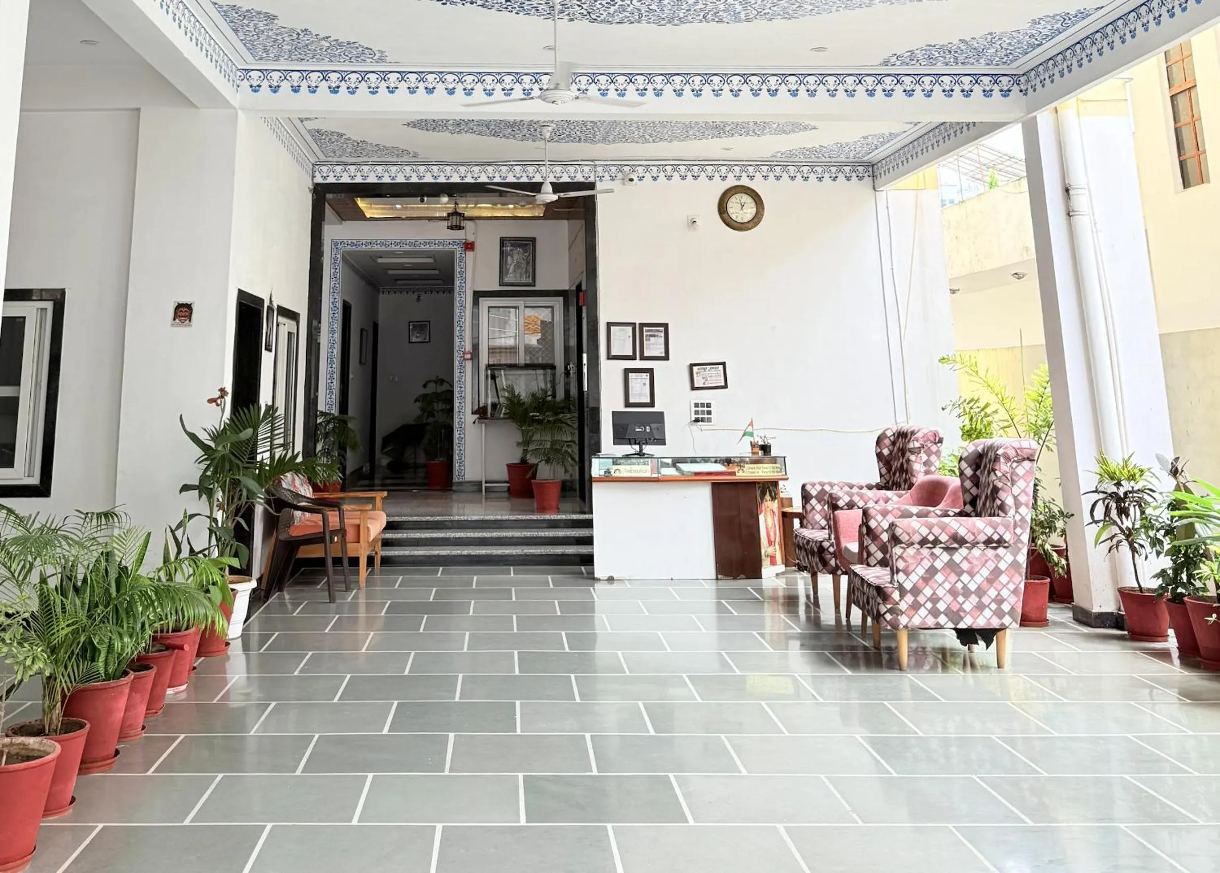 Lobby or reception in Hotel Haridas Haveli Udaipur