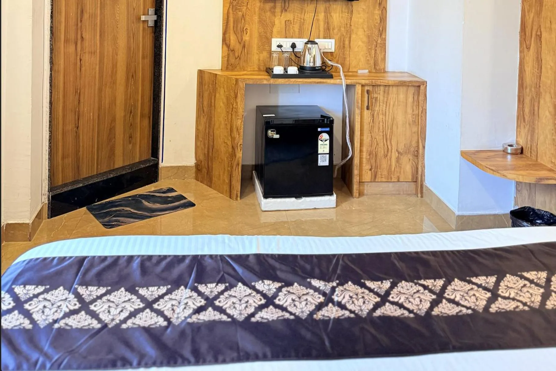 Bed in Hotel Haridas Haveli Udaipur