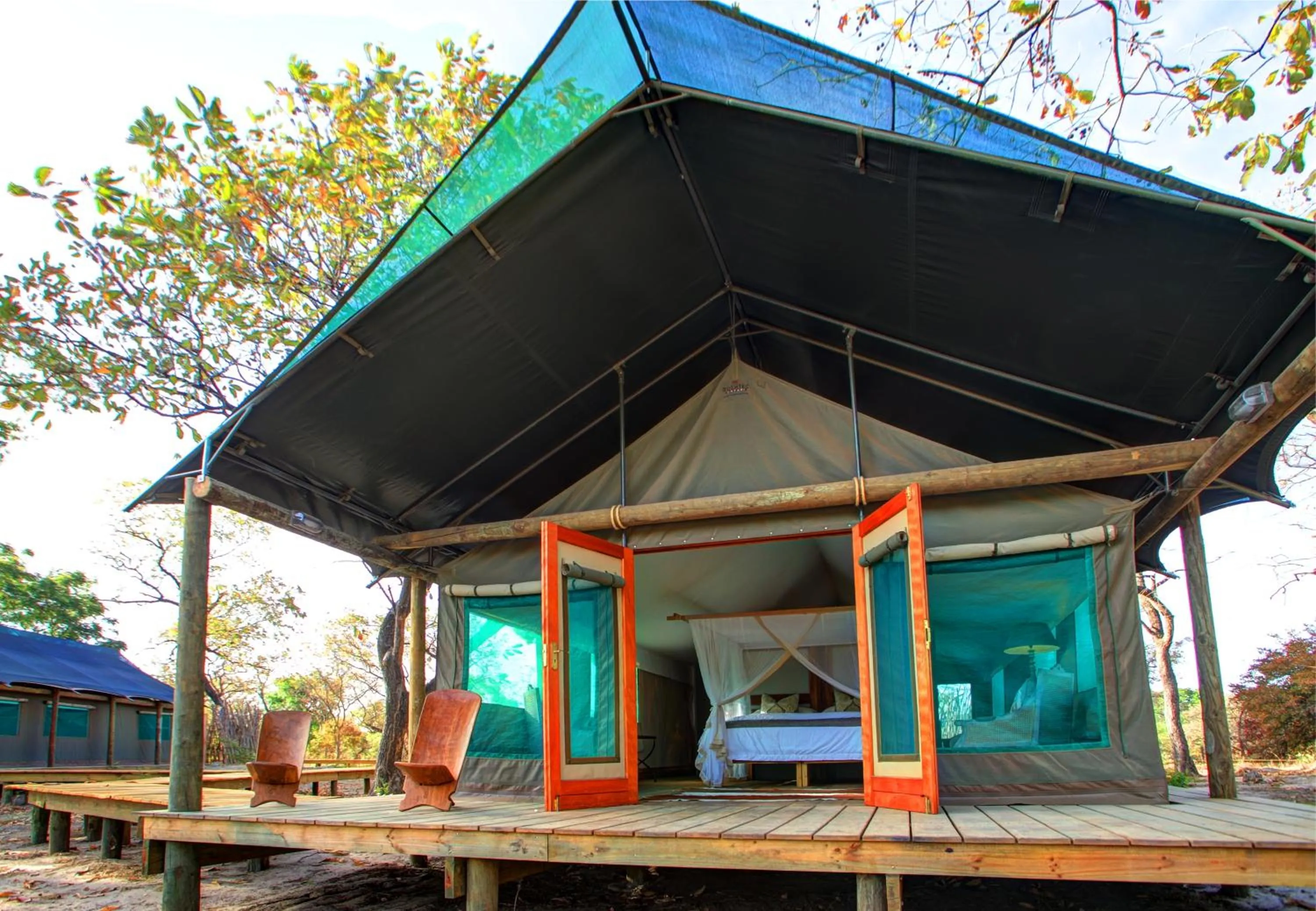 Balcony/Terrace in Fathala Wildlife Reserve