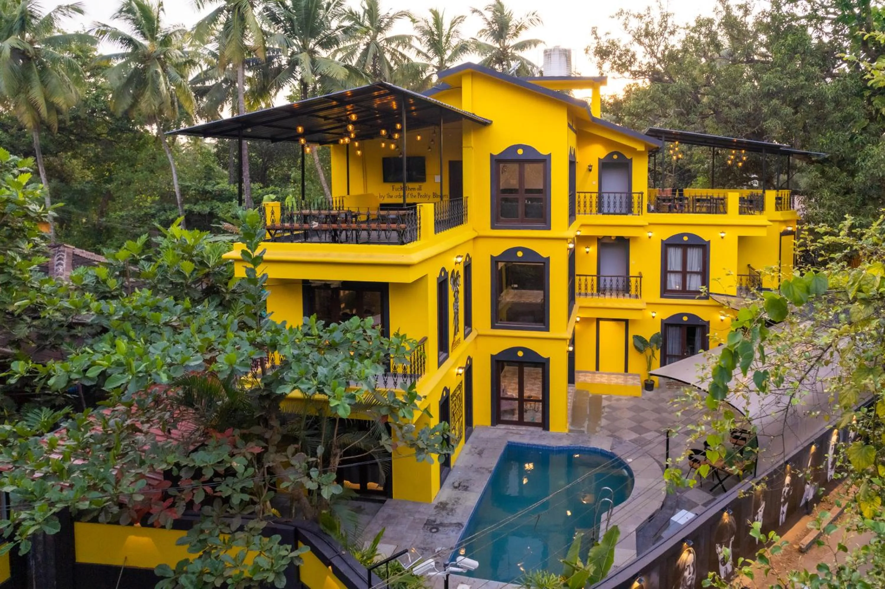 Property building in Whoopers Boutique Hotel, Anjuna