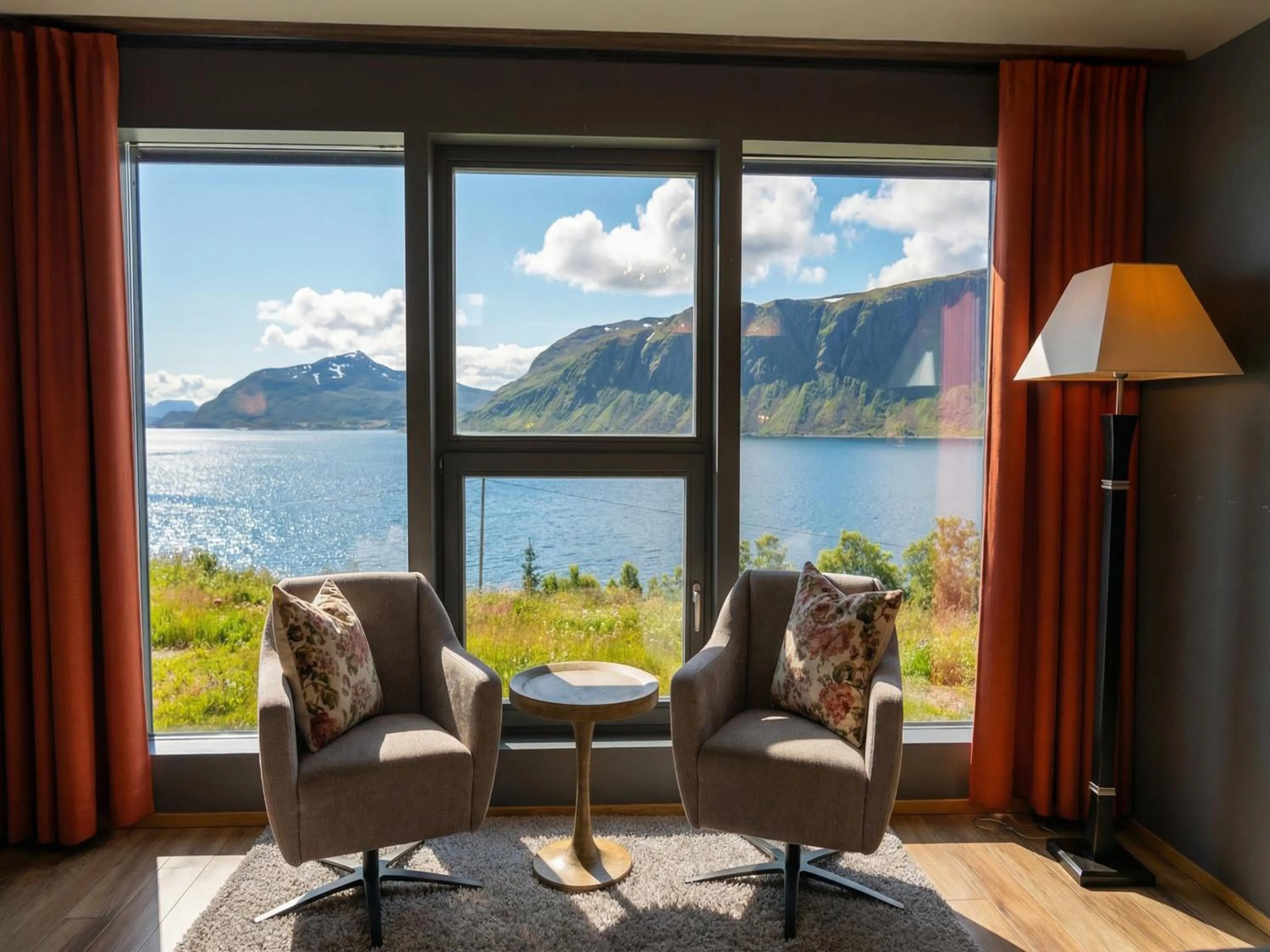 Seating area in Arctic Panorama Lodge