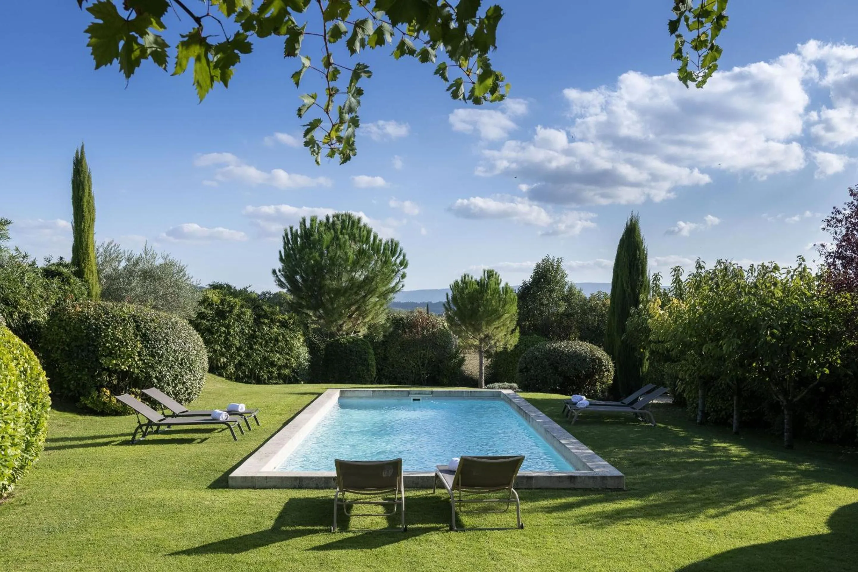 Pool view in Mas De Rosemarie