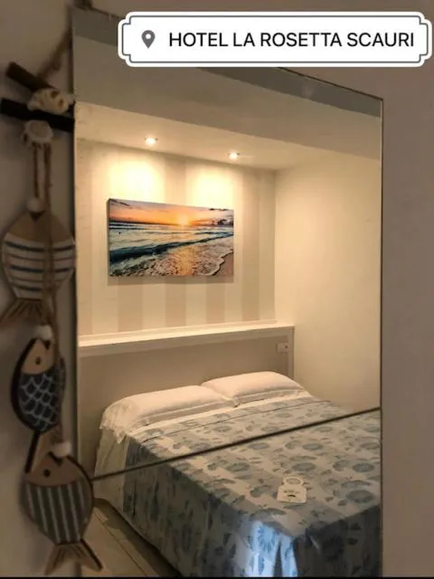 Bedroom, Bed in Hotel La Rosetta Scauri