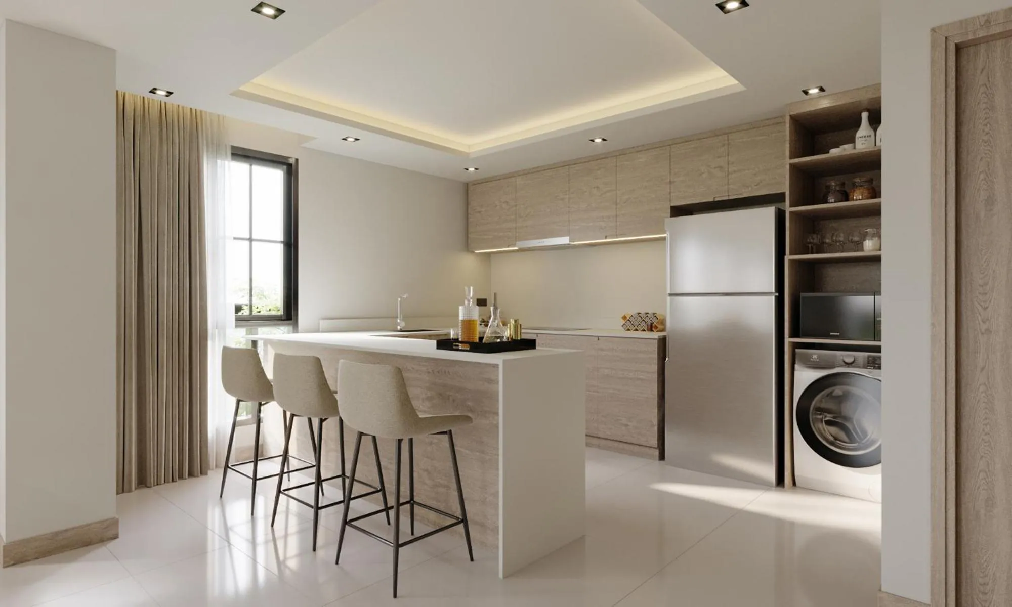 Kitchen or kitchenette in Leon Lasalle Hotel and Residences