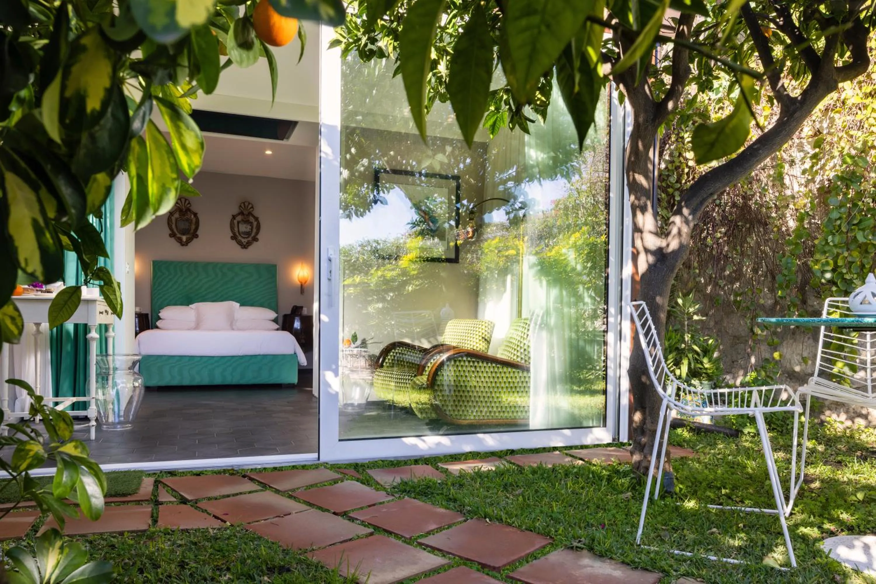 Patio in Hotel Villa Taormina