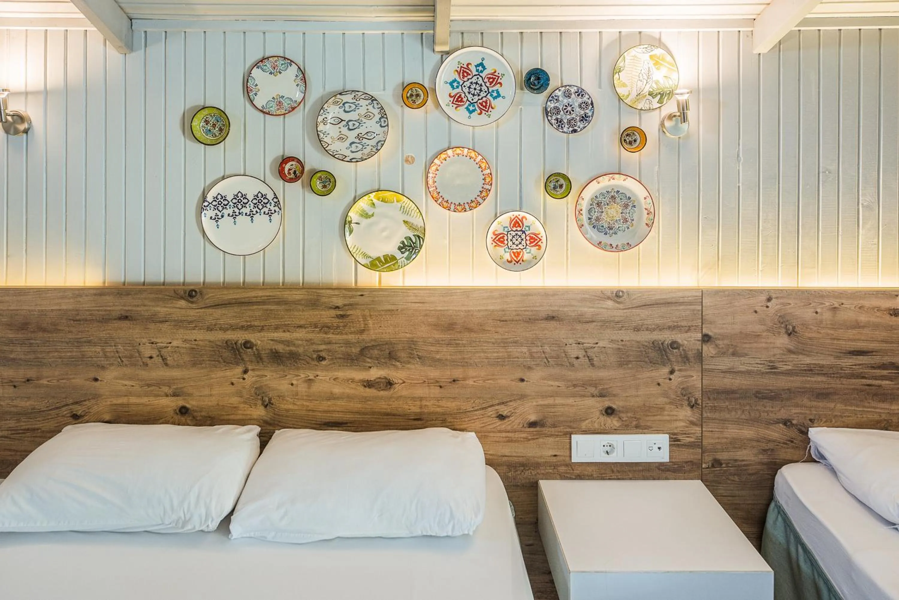 Bed in Leda Beach Hotel