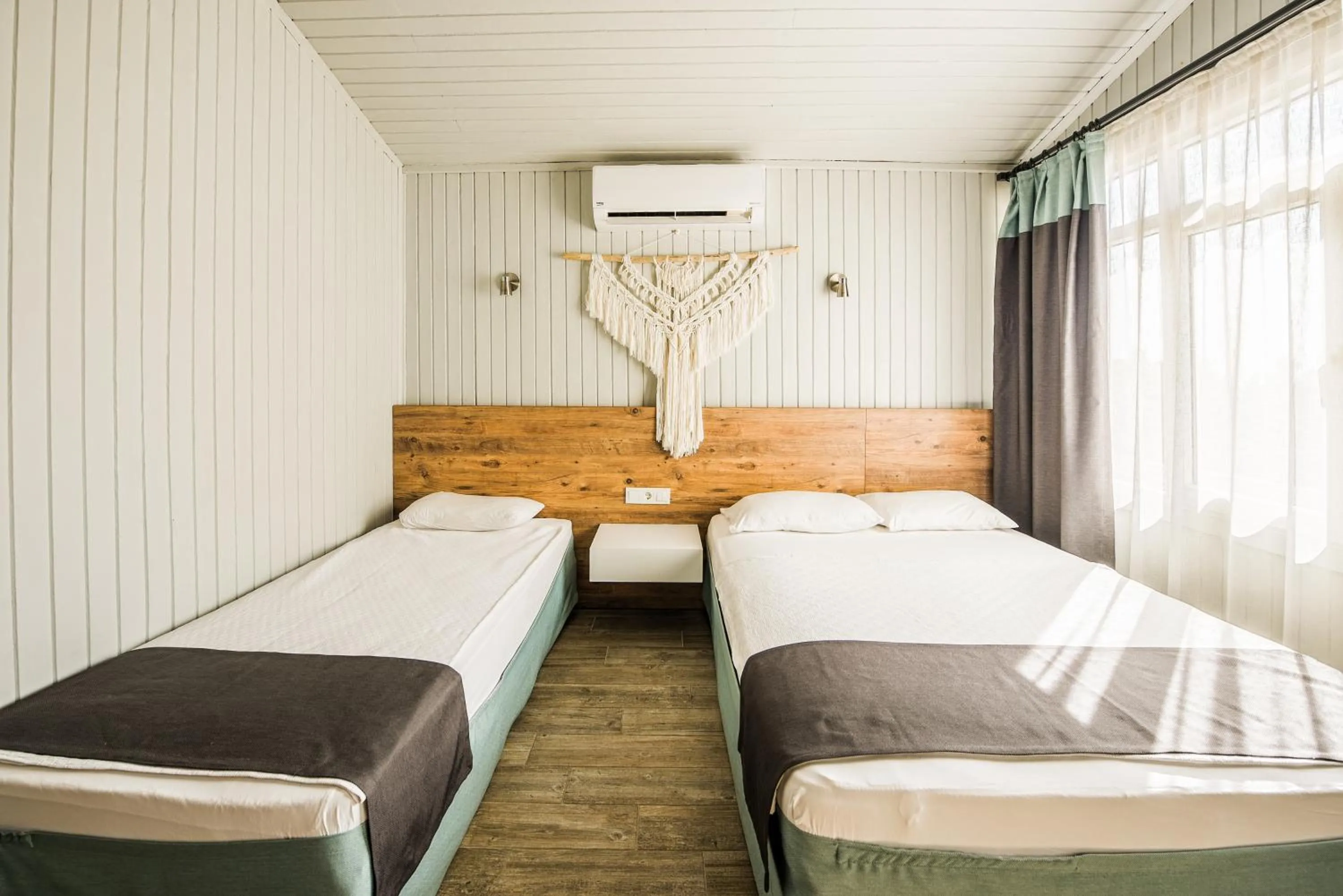 Bed in Leda Beach Hotel