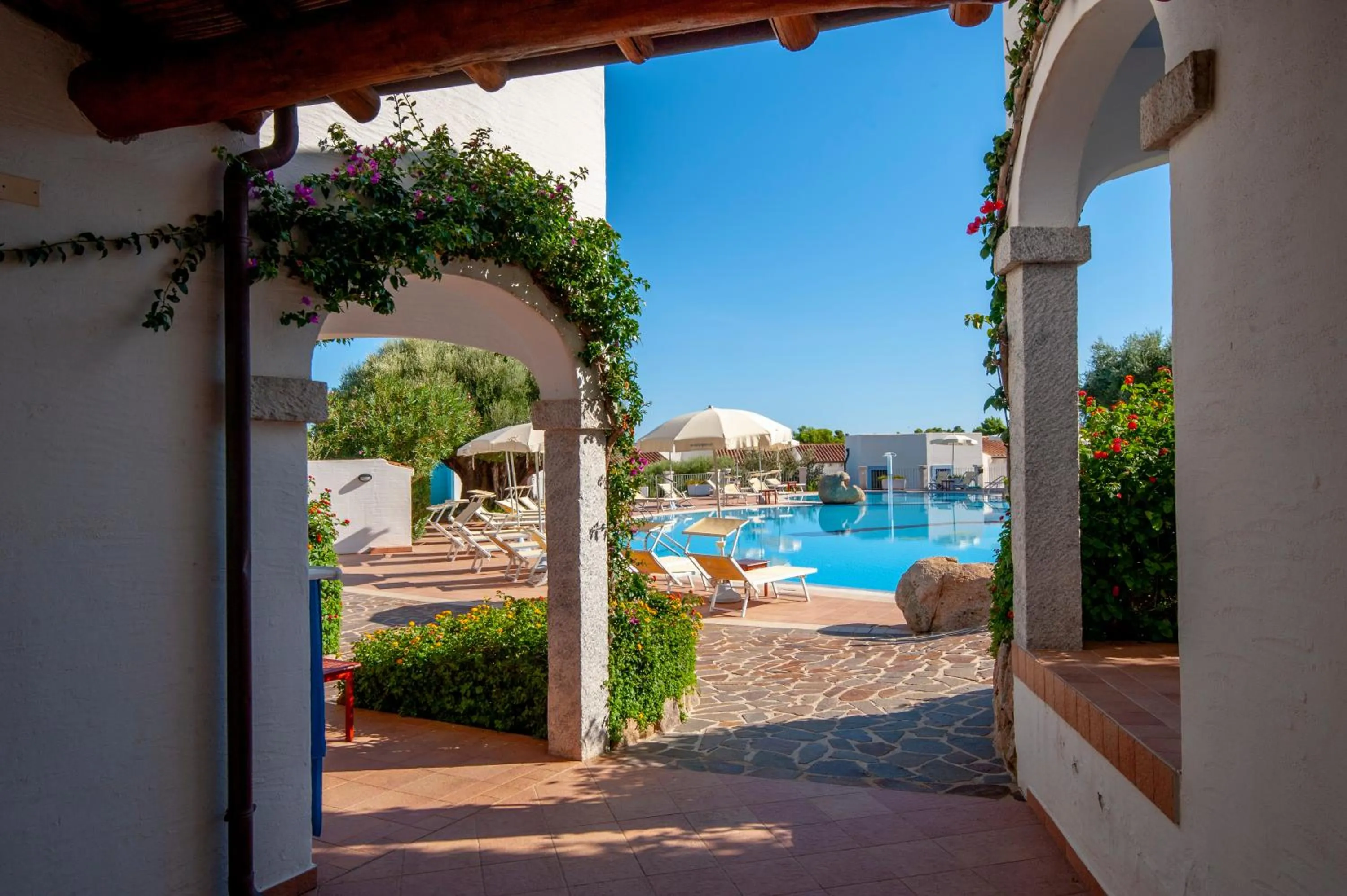 Pool view in Hotel Resort Nuraghe Arvu