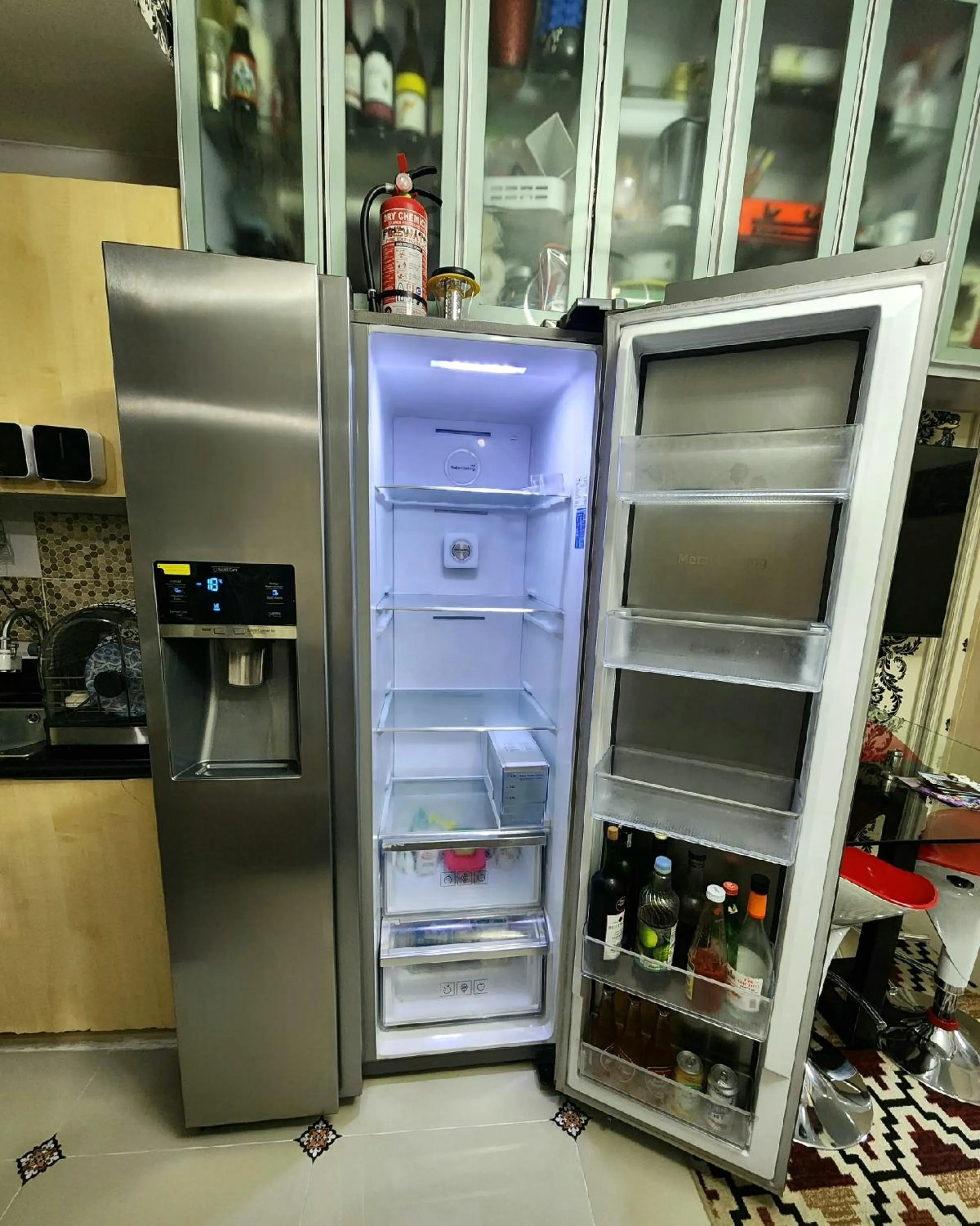 Kitchen or kitchenette in Elegant Studio at Grass Residences 1-5 persons only, Quezon City