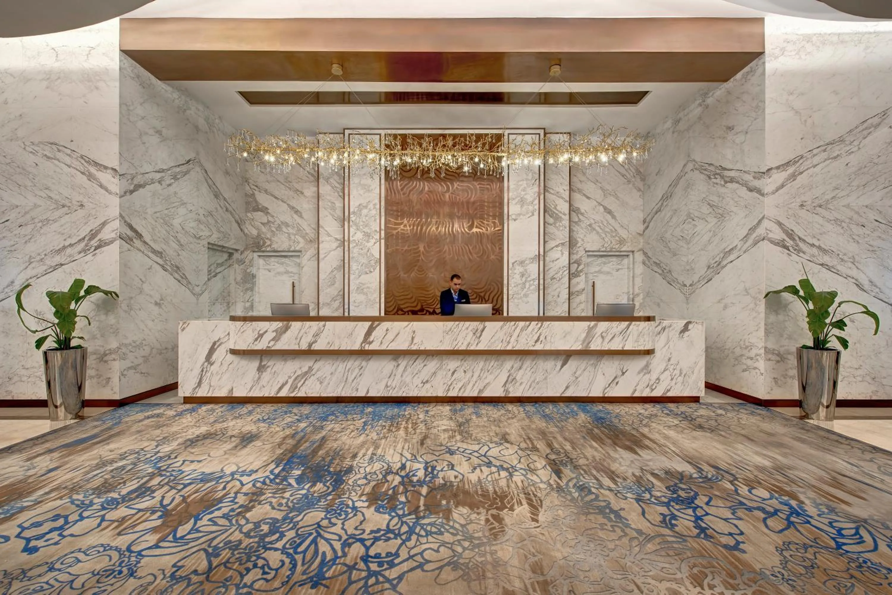 Lobby or reception in Royal M Al Aqah Beach Resort by Gewan