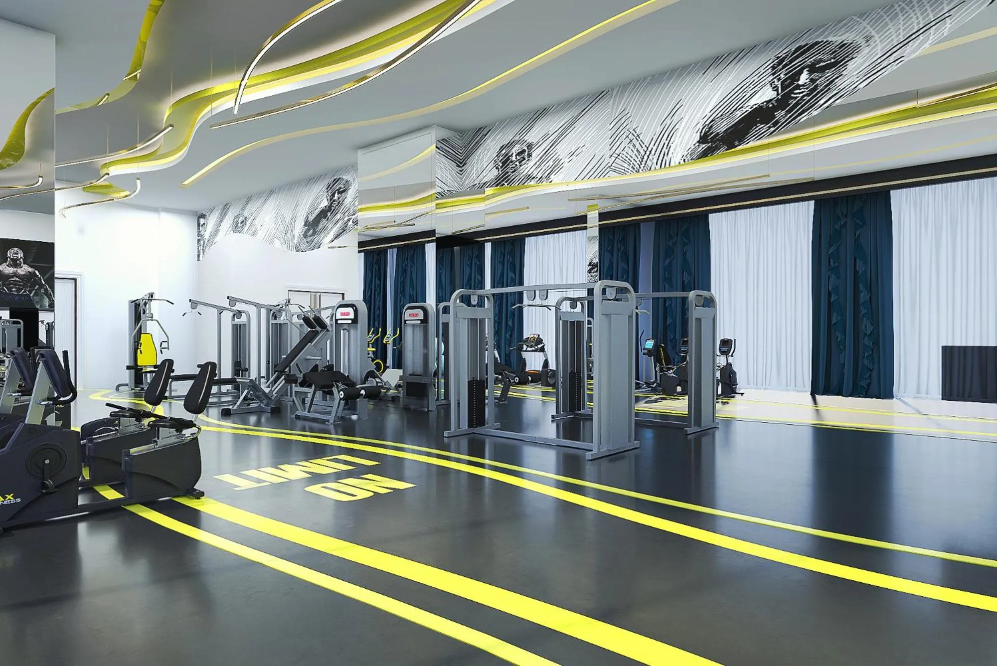 Fitness centre/facilities in Royal M Al Aqah Beach Resort by Gewan