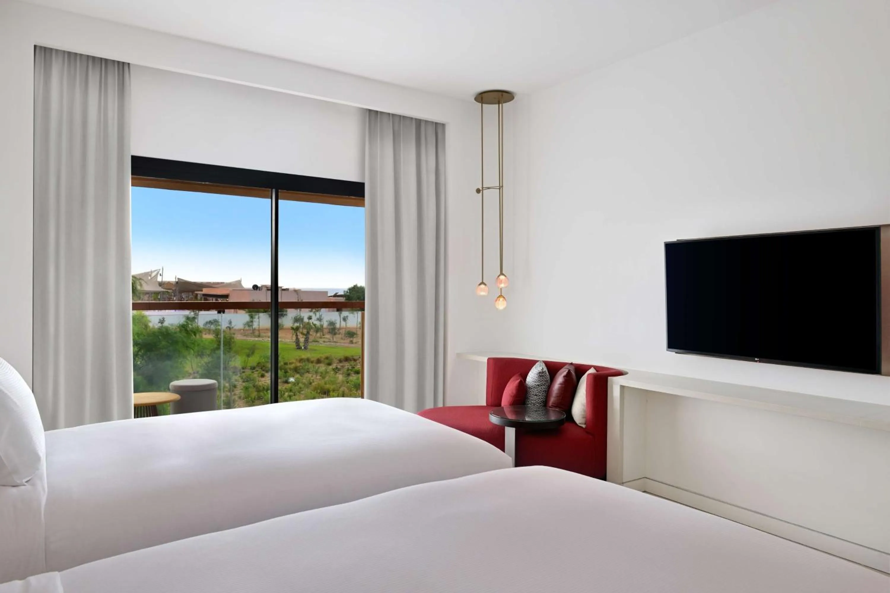 Living room, Bed in Hilton Taghazout Bay Beach Resort & Spa