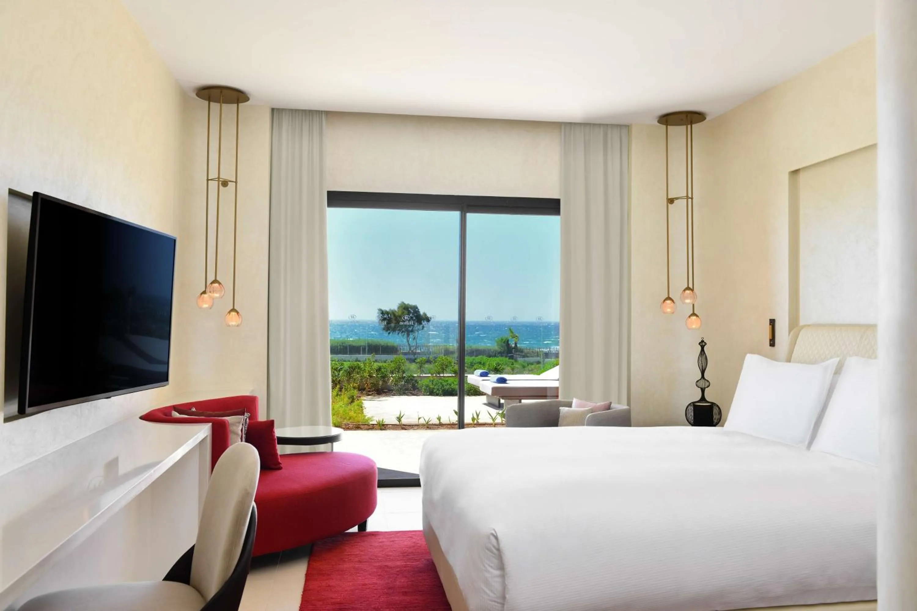 Bed in Hilton Taghazout Bay Beach Resort & Spa