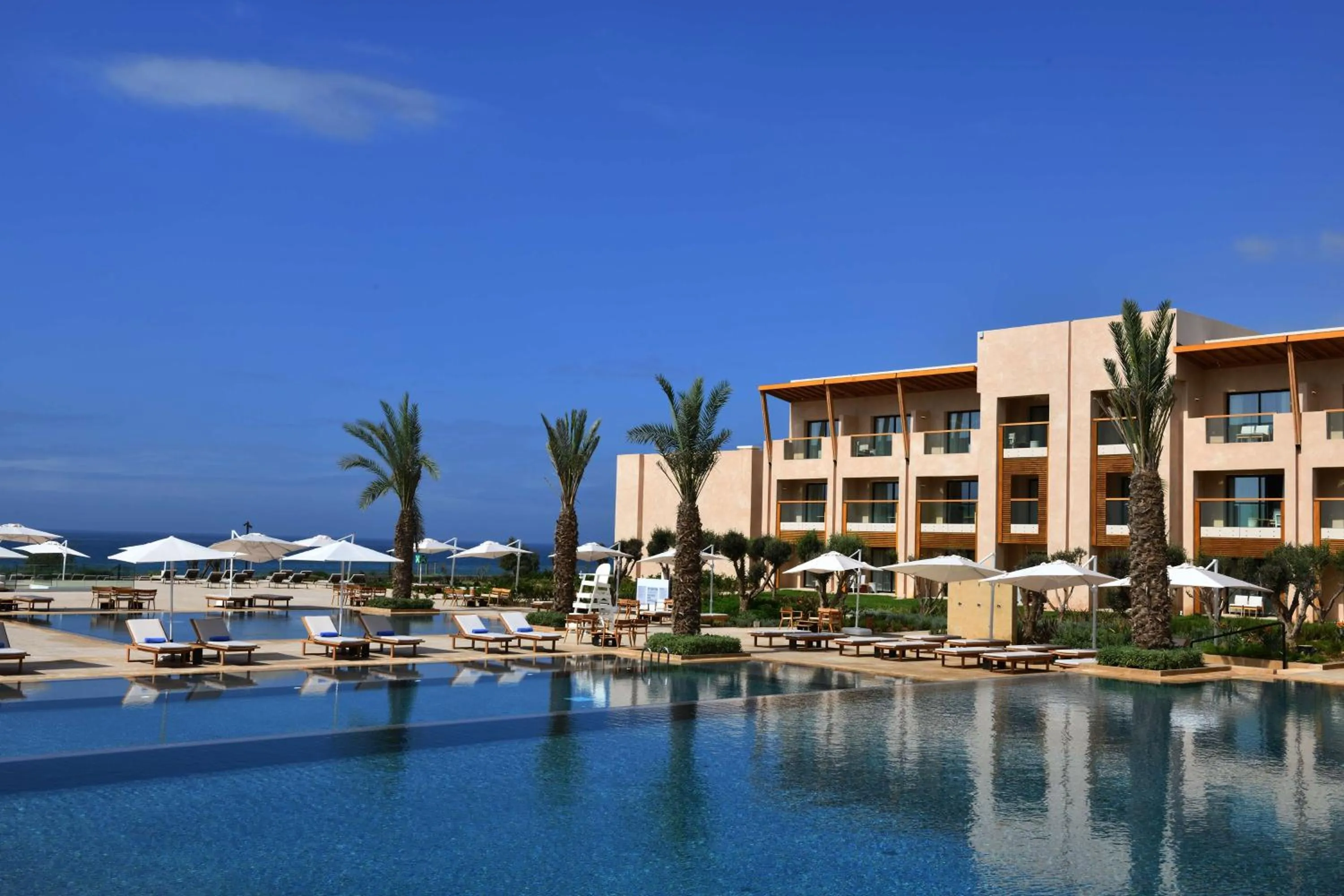 Pool view in Hilton Taghazout Bay Beach Resort & Spa