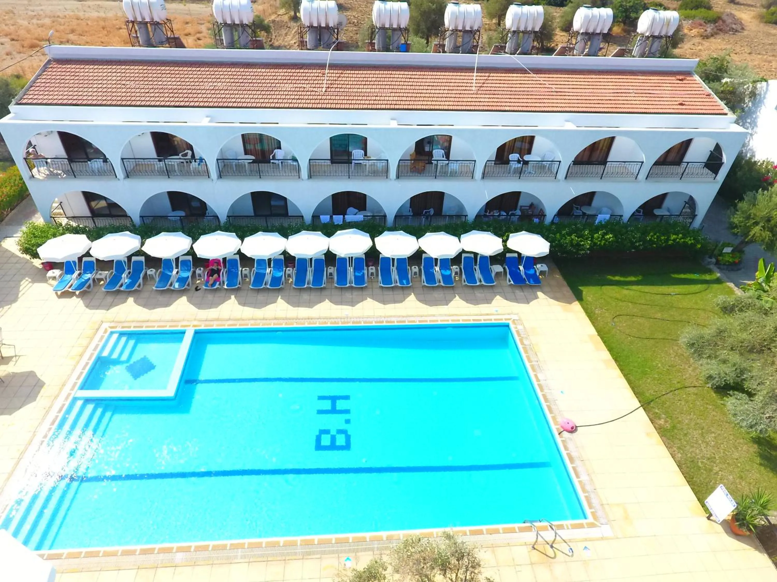 Pool view in Bare Hill Holiday Apartments