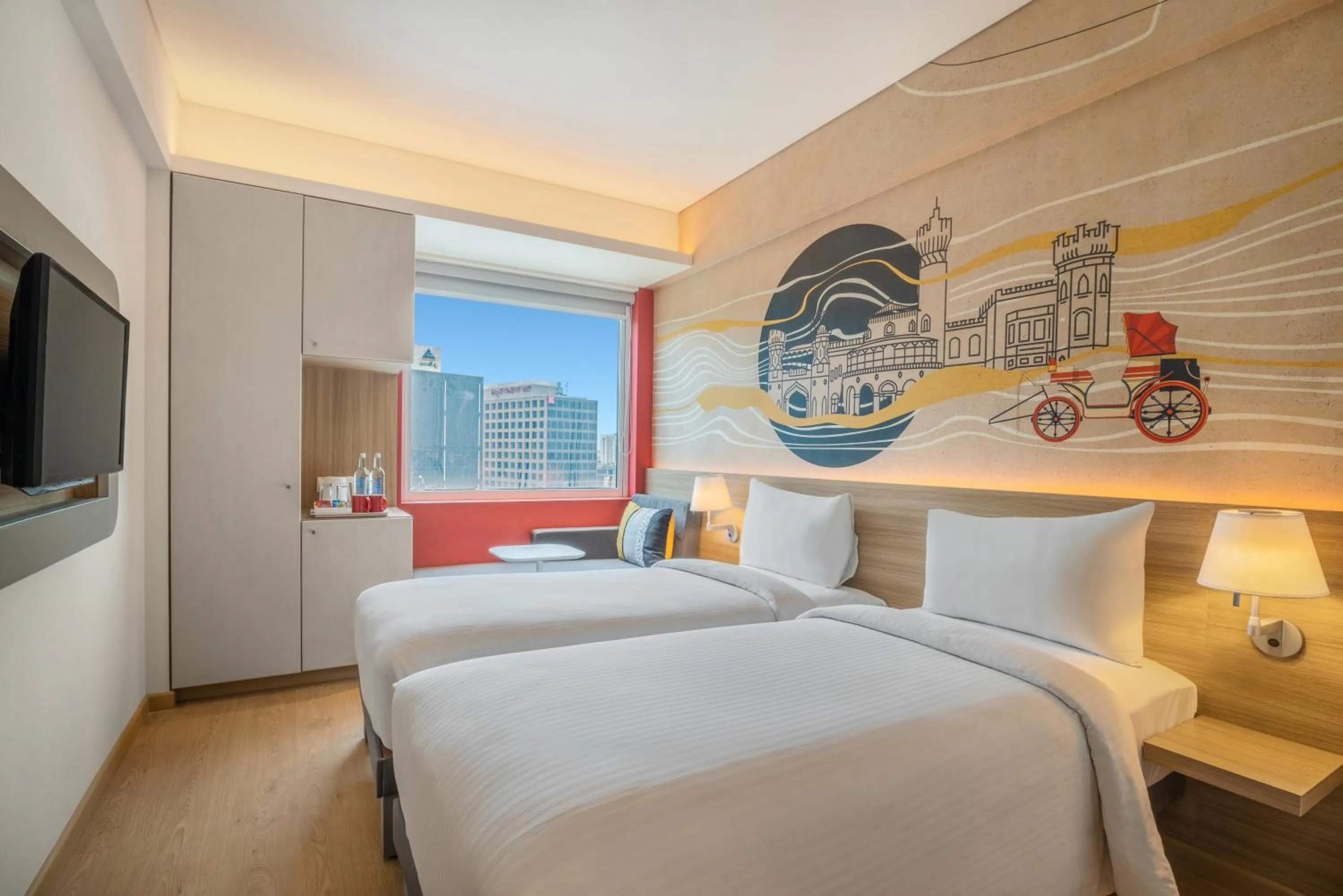 Bed in ibis Bengaluru Hebbal - An Accor Brand