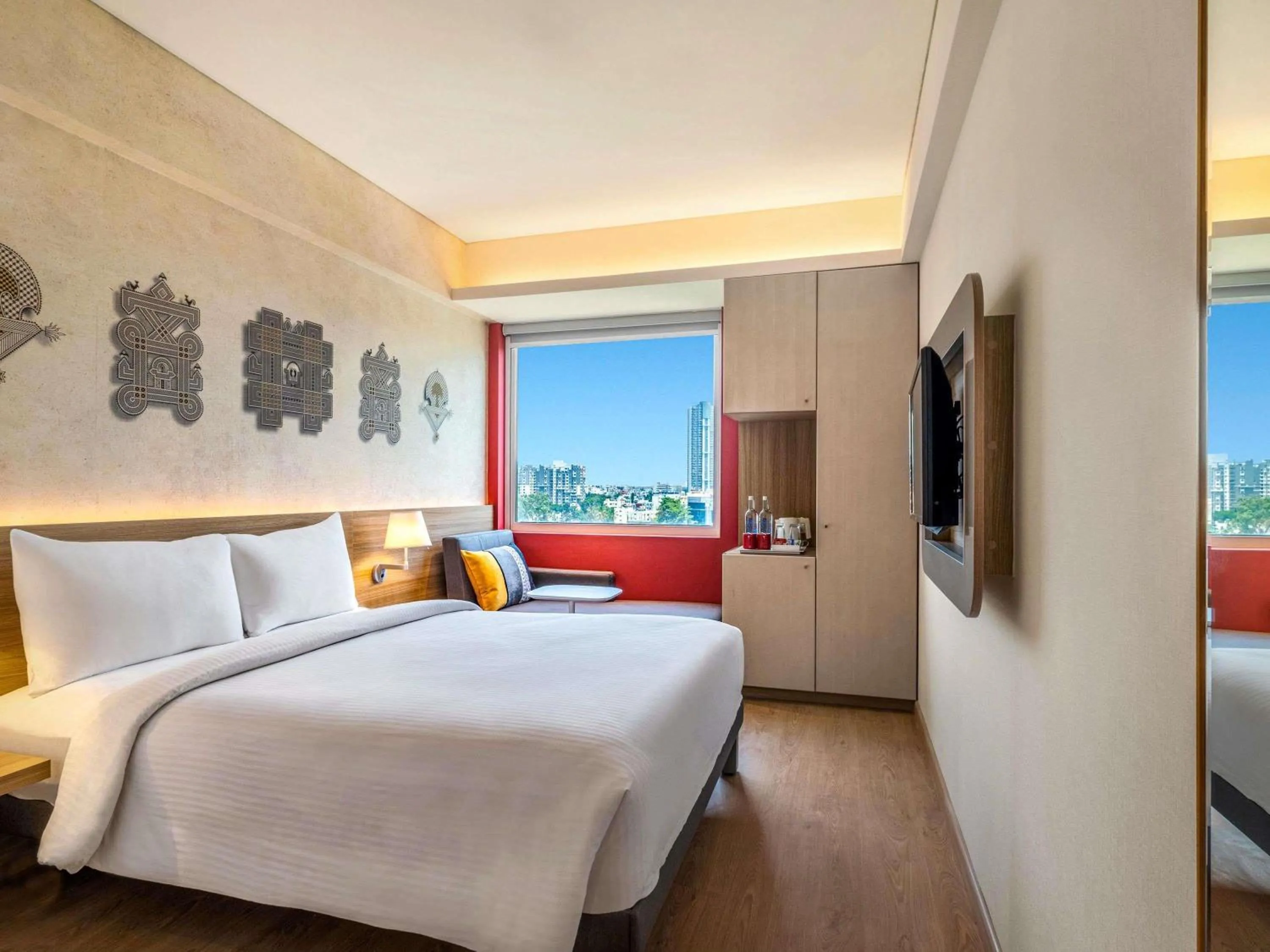 Bedroom, Bed in ibis Bengaluru Hebbal - An Accor Brand