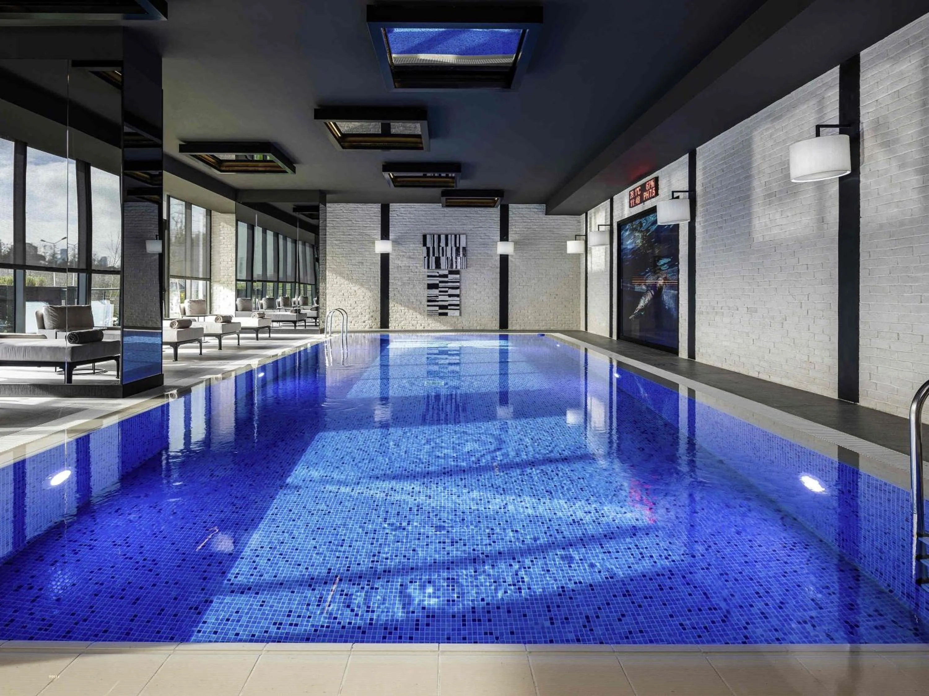 Pool view in Movenpick Living Istanbul Camlivadi