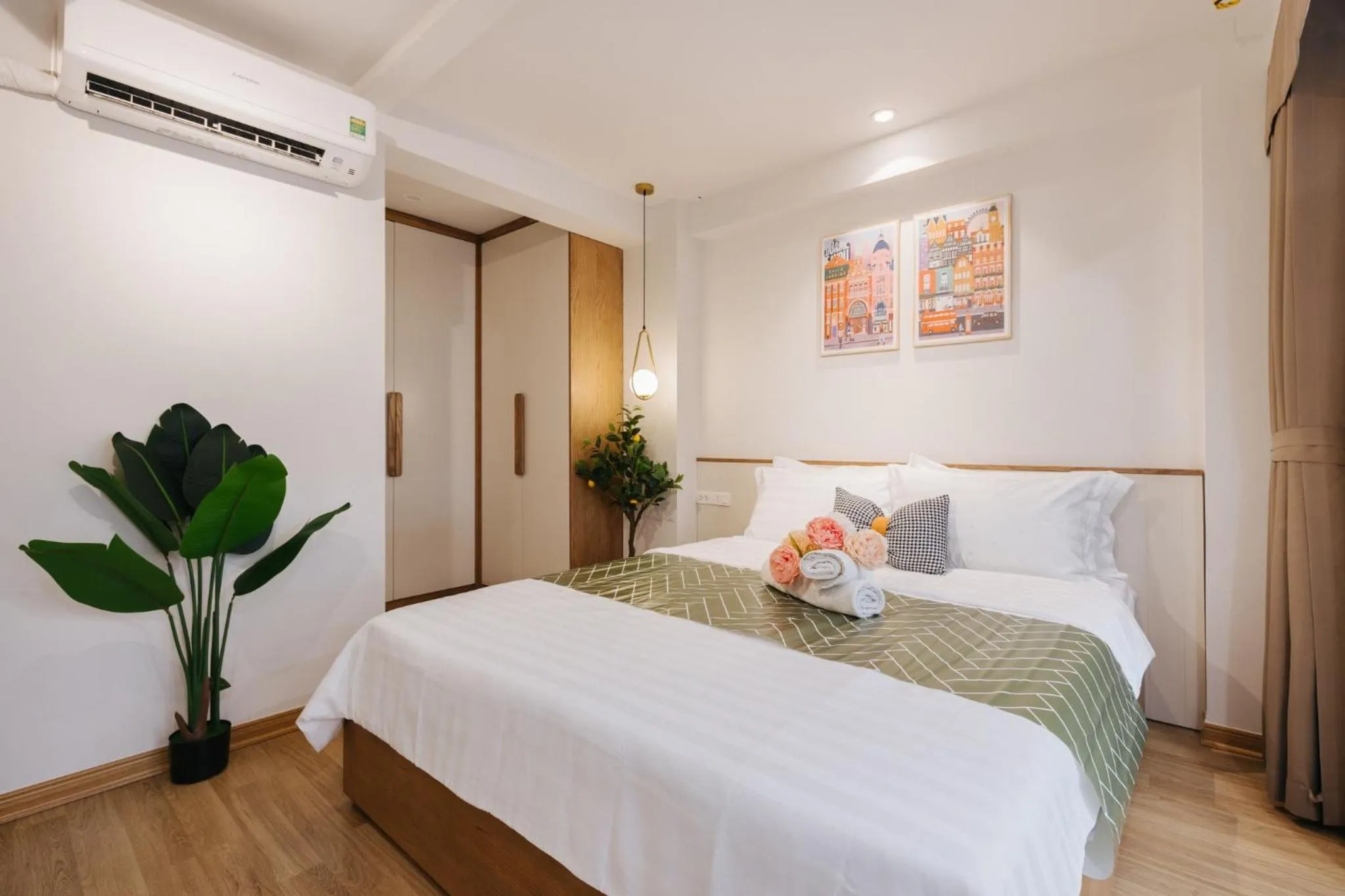 Bed in Margaery Boutique Apartment & Skyon9 Rooftop Bar